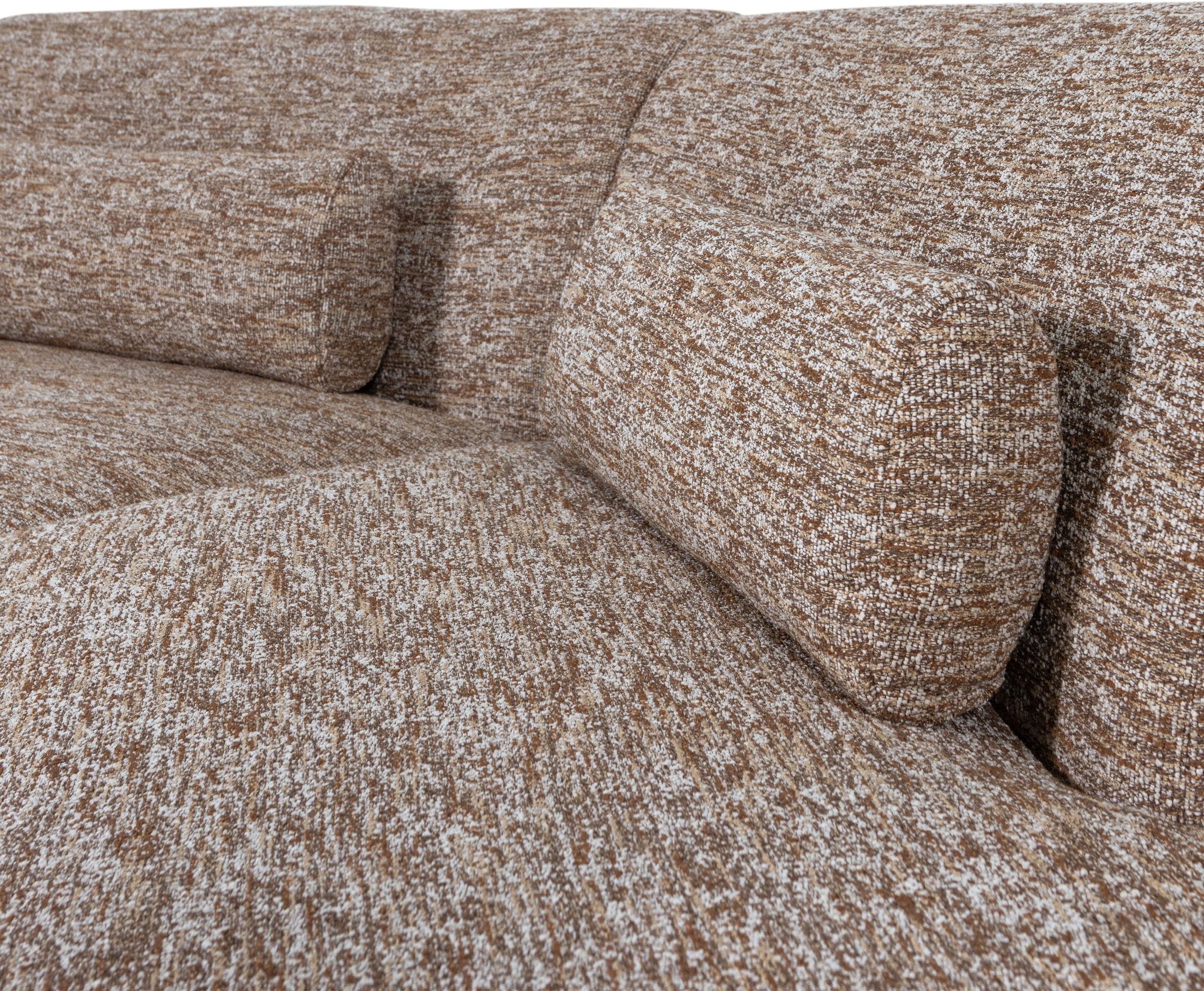 WOOOD Big-Sofa »Batavier 6-Sitzer Melange-Webstoff halbrunde Form B320 x T176 x H74 cm« 6-Sitzer,Tragkraft 480 kg gesamt, Ausgezeichnete Verschleißfestigkeit