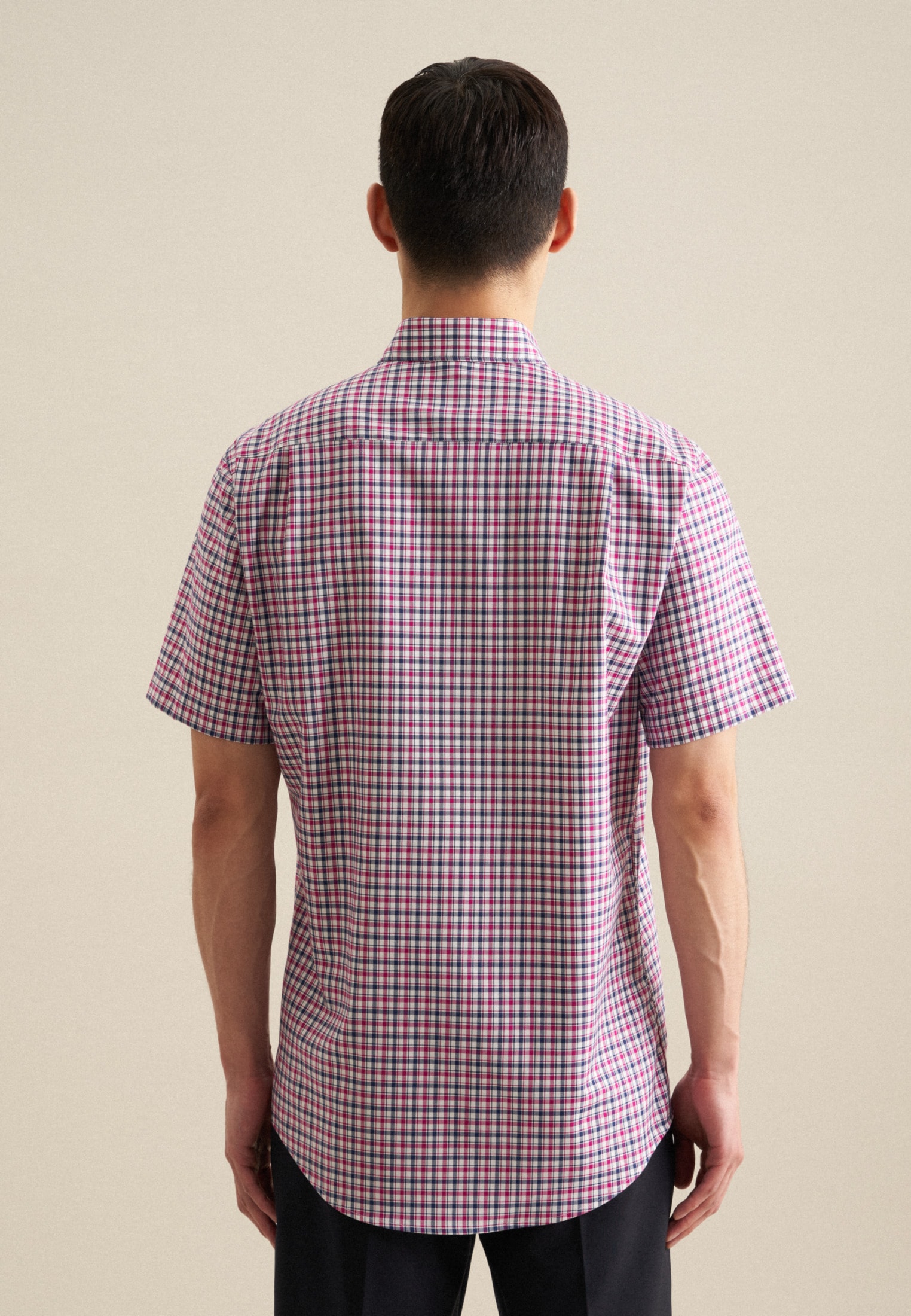 seidensticker Businesshemd »Regular« Regular 1/2 Button-Down-Kragen Karo