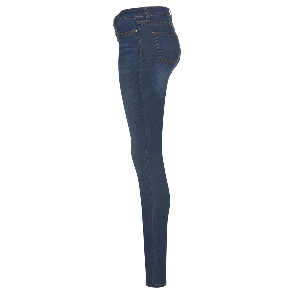 Arizona Skinny-fit-Jeans, High Waist mit trendiger Knopfleiste