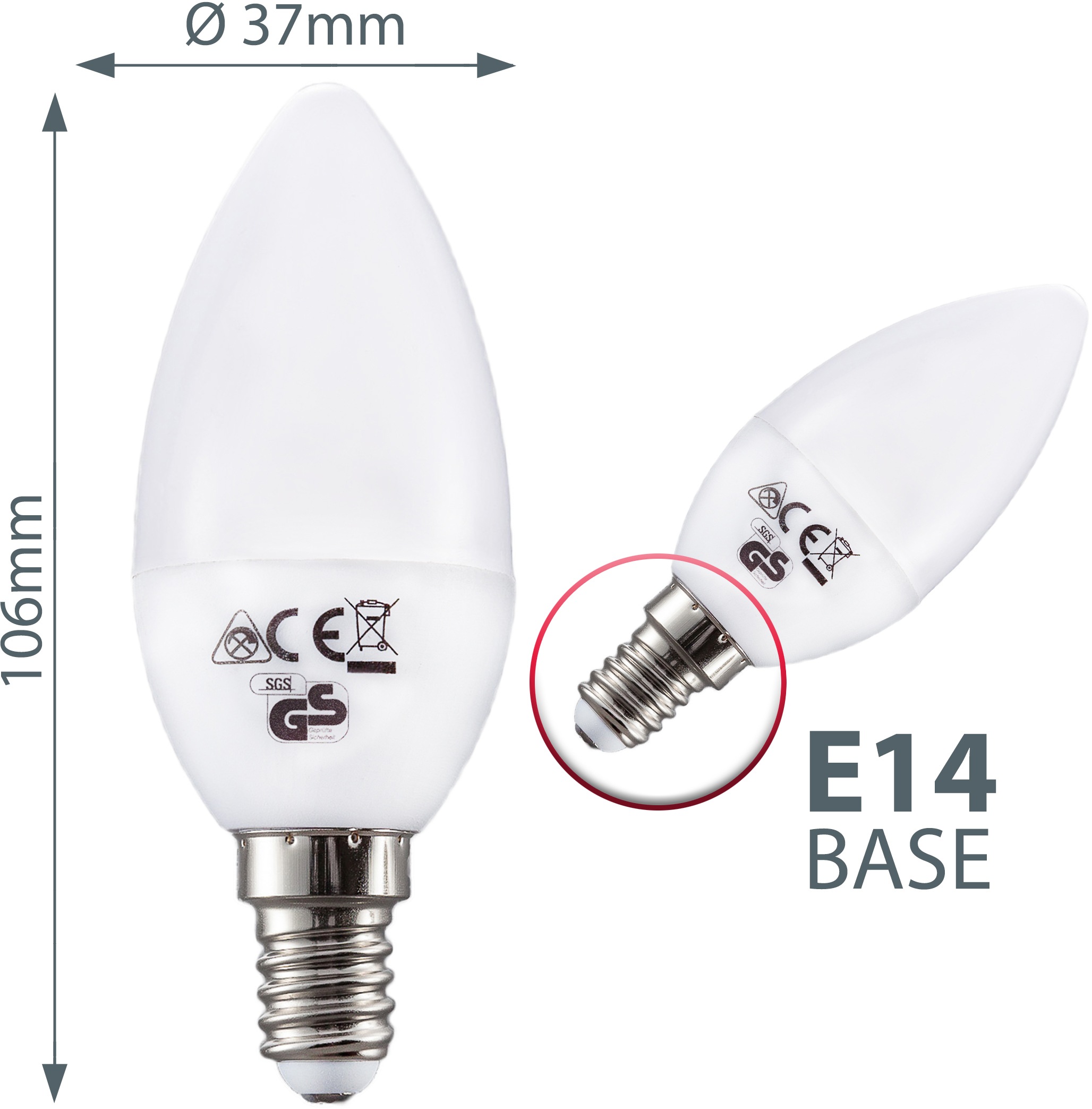 B.K.Licht LED-Leuchtmittel E14 5 Stk. Warmweiß LED-Lampe Glühbirne 5 Watt 470 Lumen 3.000 Kelvin Energiesparlampe