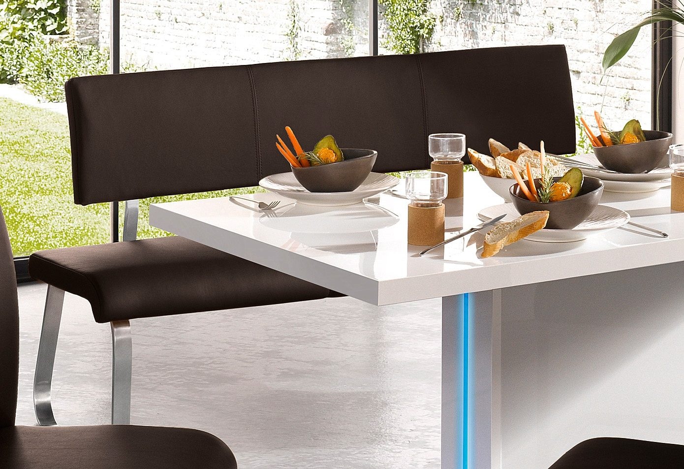 MCA furniture Polsterbank »Arco, TOPSELLER!«, (1 St., Polsterbank, Esszimmerbank), belastbar bis 280 kg, Kunstleder, in verschiedenen Breiten