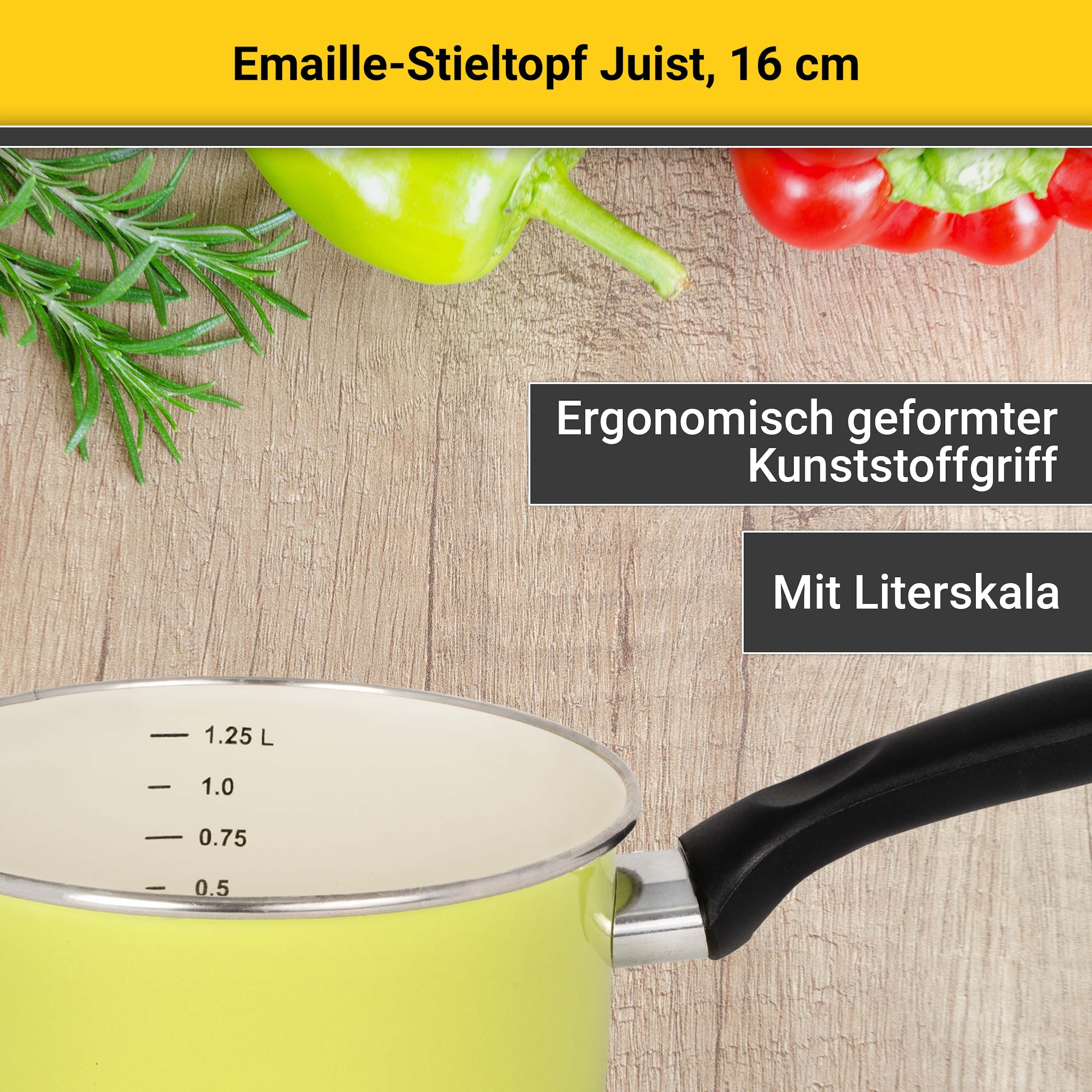 Krüger Kasserolle »Juist« 1 Stk. tlg. Emaille