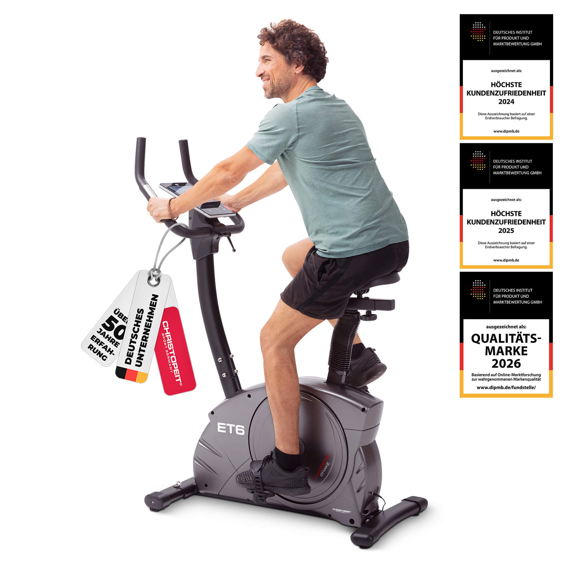 Christopeit Sport® Ergometer »ET 6« 150 kg max. Benutzergewicht, Fahrrad, 24 Widerstandsstufen