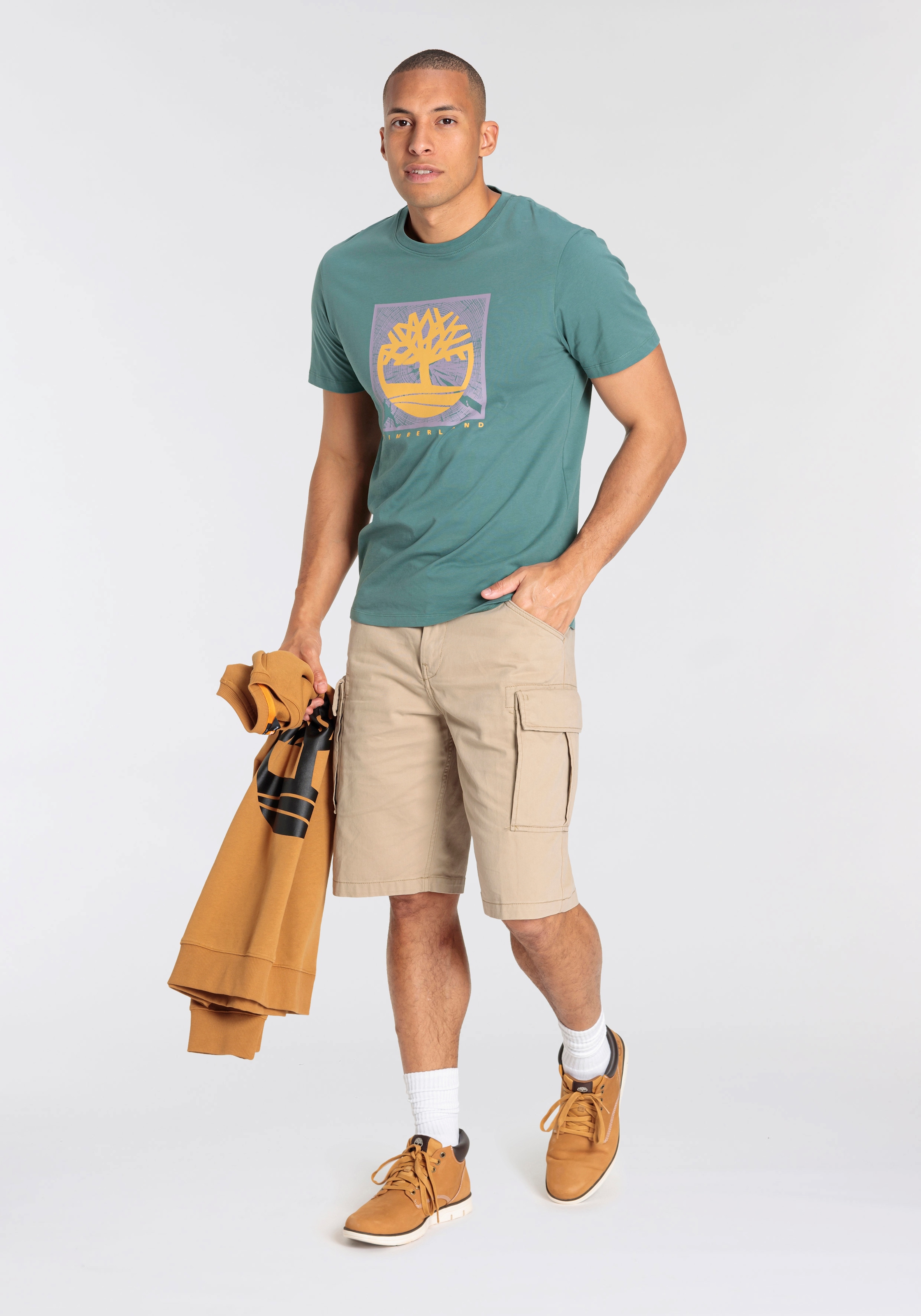 Timberland T-Shirt »Short Sleeve Front Graphic Tee«, in großen Größen