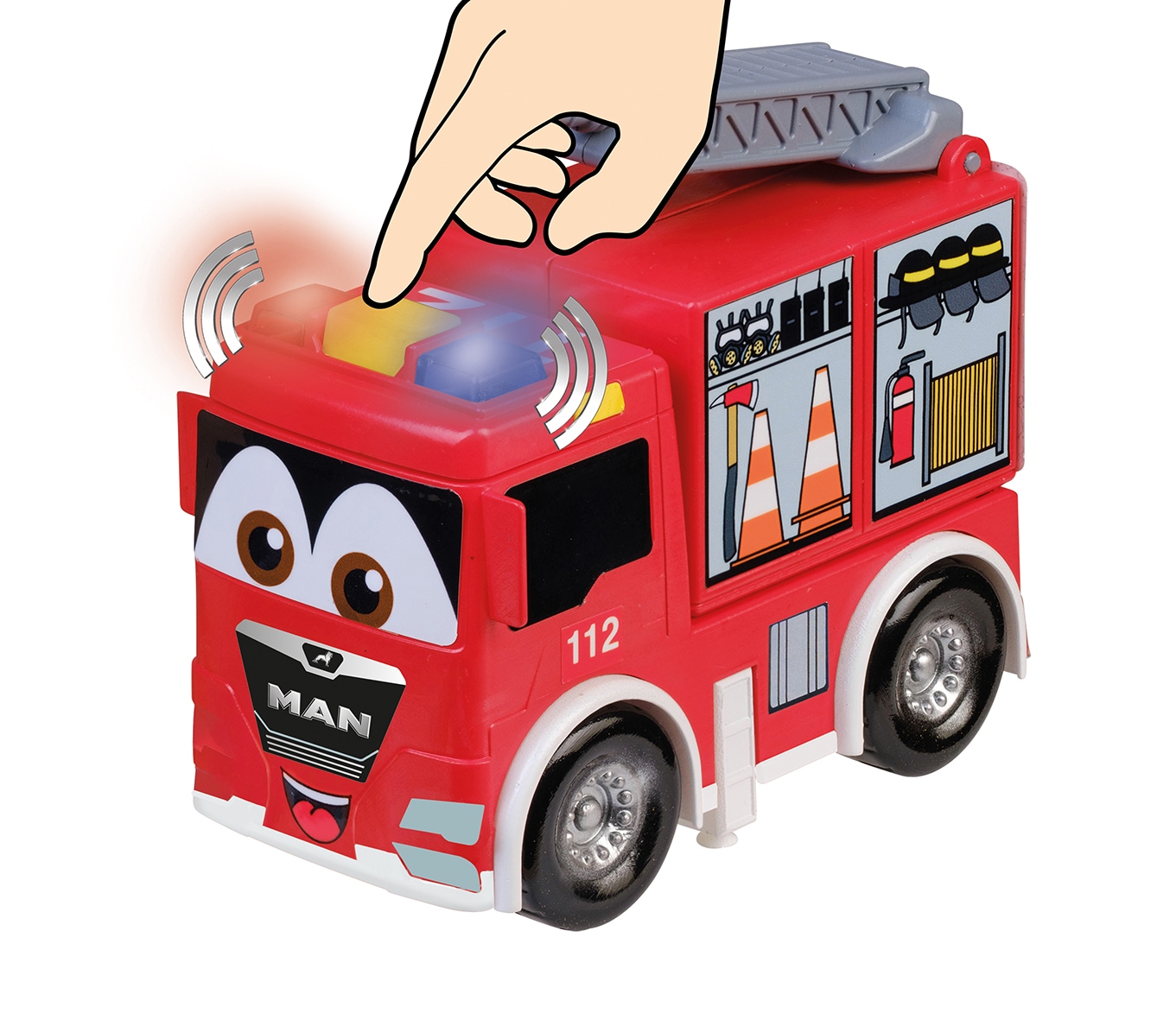 Happy People Spielzeug-Auto »MAN KIDS Feuerwehr 2er Set« mit Licht und Sound