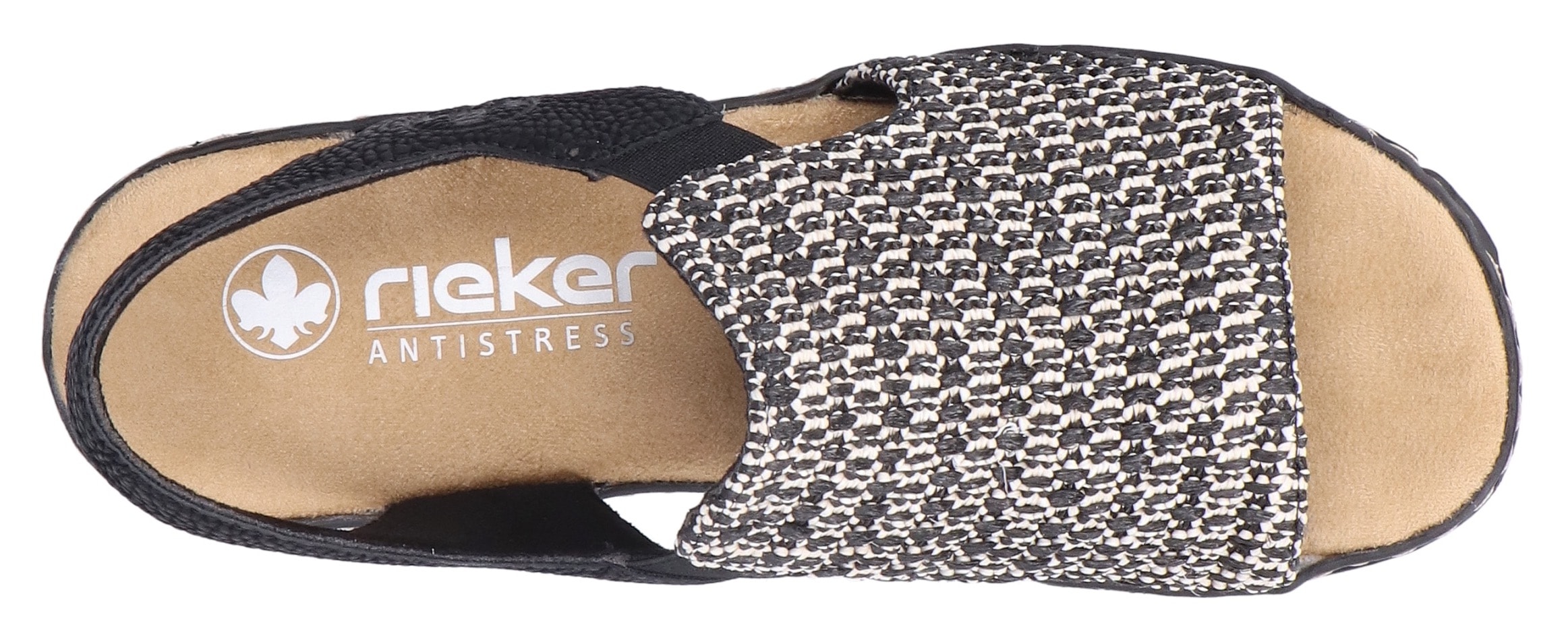 Rieker Keilsandalette, Sommerschuh, Strandschuh, Sandale in Flechtoptik