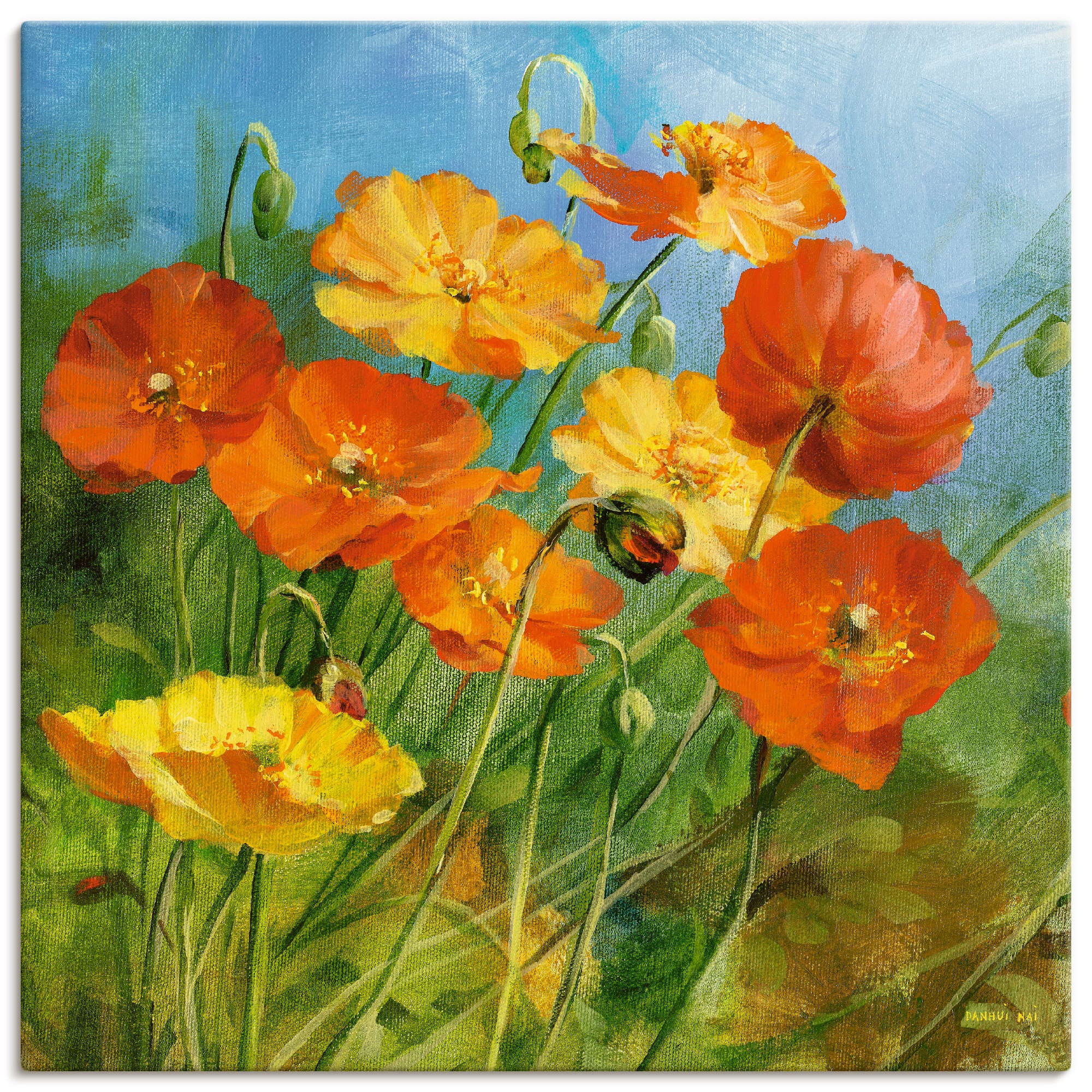 Artland Wandbild »Sommerfeld I«, Blumen, (1 St.), in vielen Größen & Produktarten -Leinwandbild, Poster, Wandaufkleber / Wandtattoo auch für Badezimmer geeignet