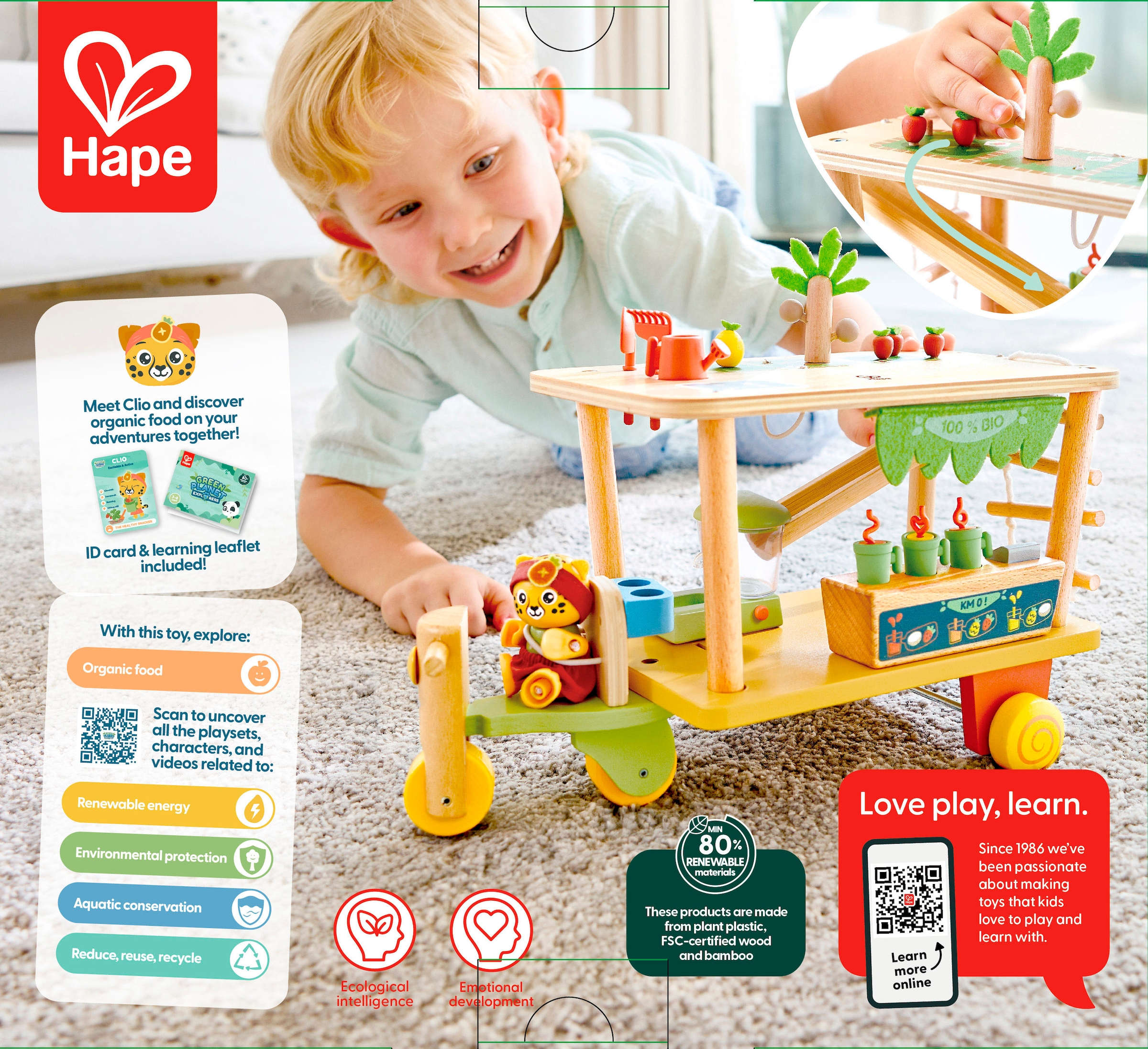 Hape Spielwelt »Green Planet Explorers, Clios Fruchtsaft-Truck«