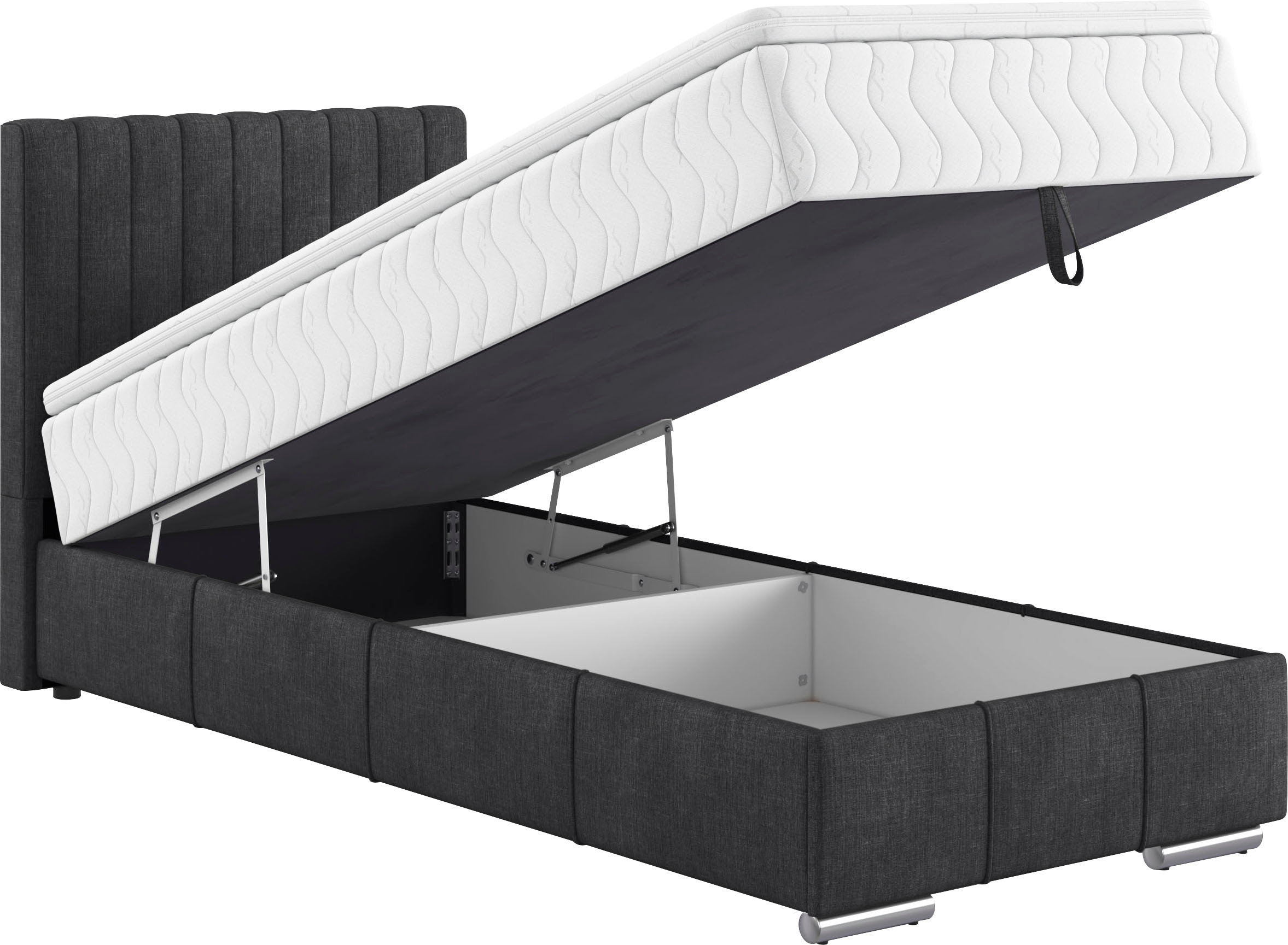 INOSIGN Boxbett »Thor mit Bettkasten, inkl. Matratze, Topseller« Topper und Zierkissen, in verschiedenen Härtegraden verfügbar