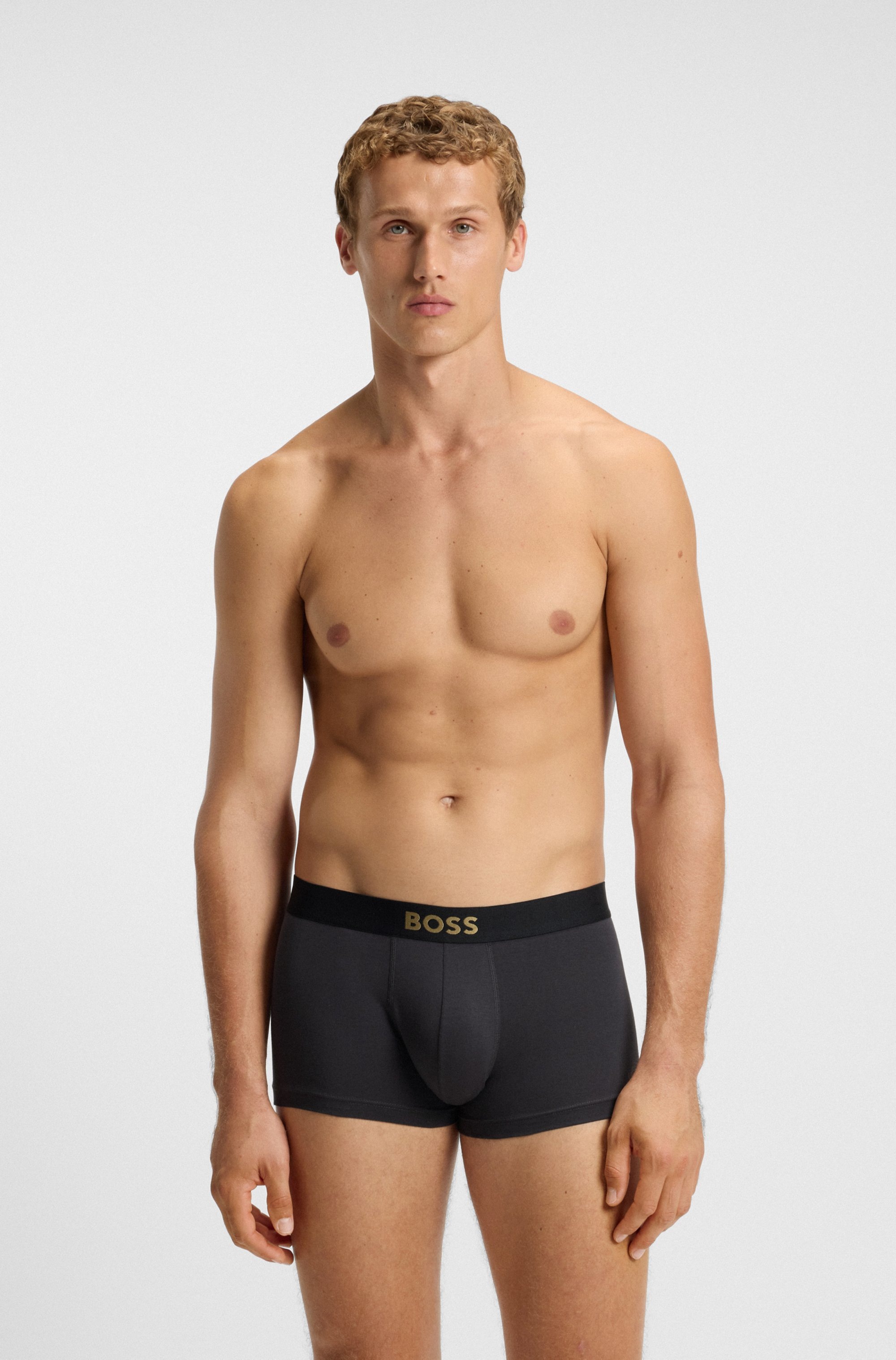 BOSS Trunk »3P Gold Logo«, (3 St.), Neuheit, enanliegend, kurzes Bein