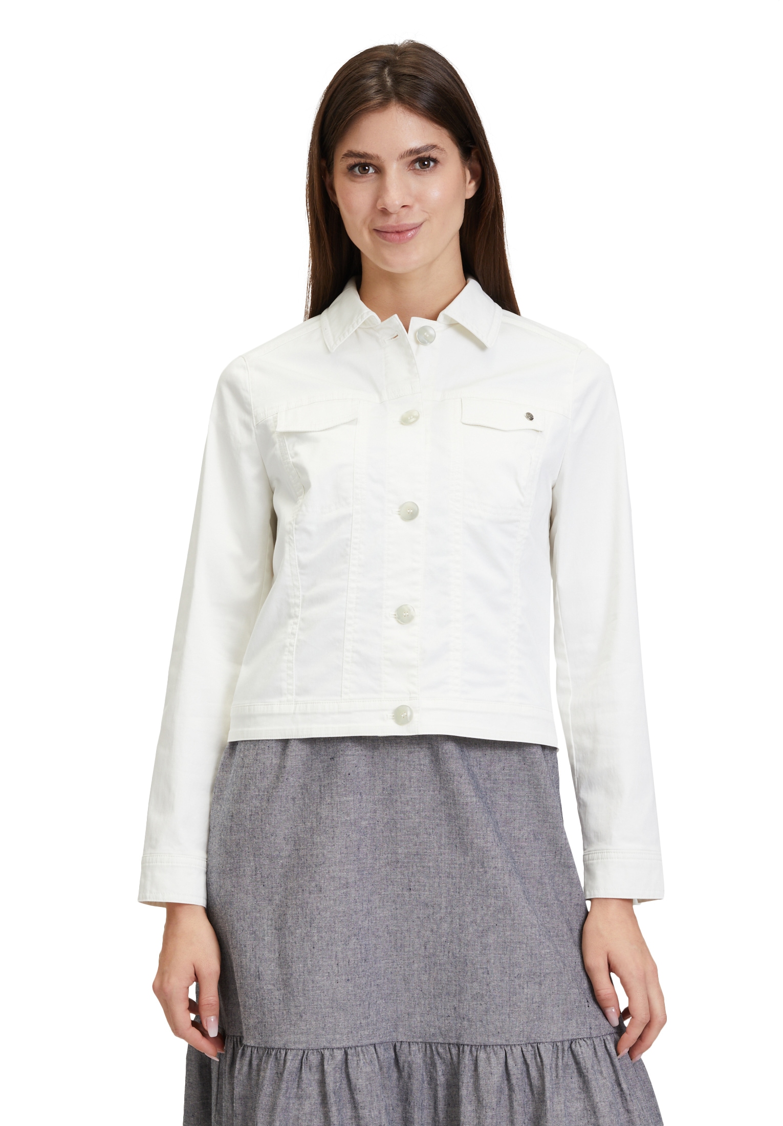 Betty&Co Jeansblazer »Jeansjacke mit Kragen«