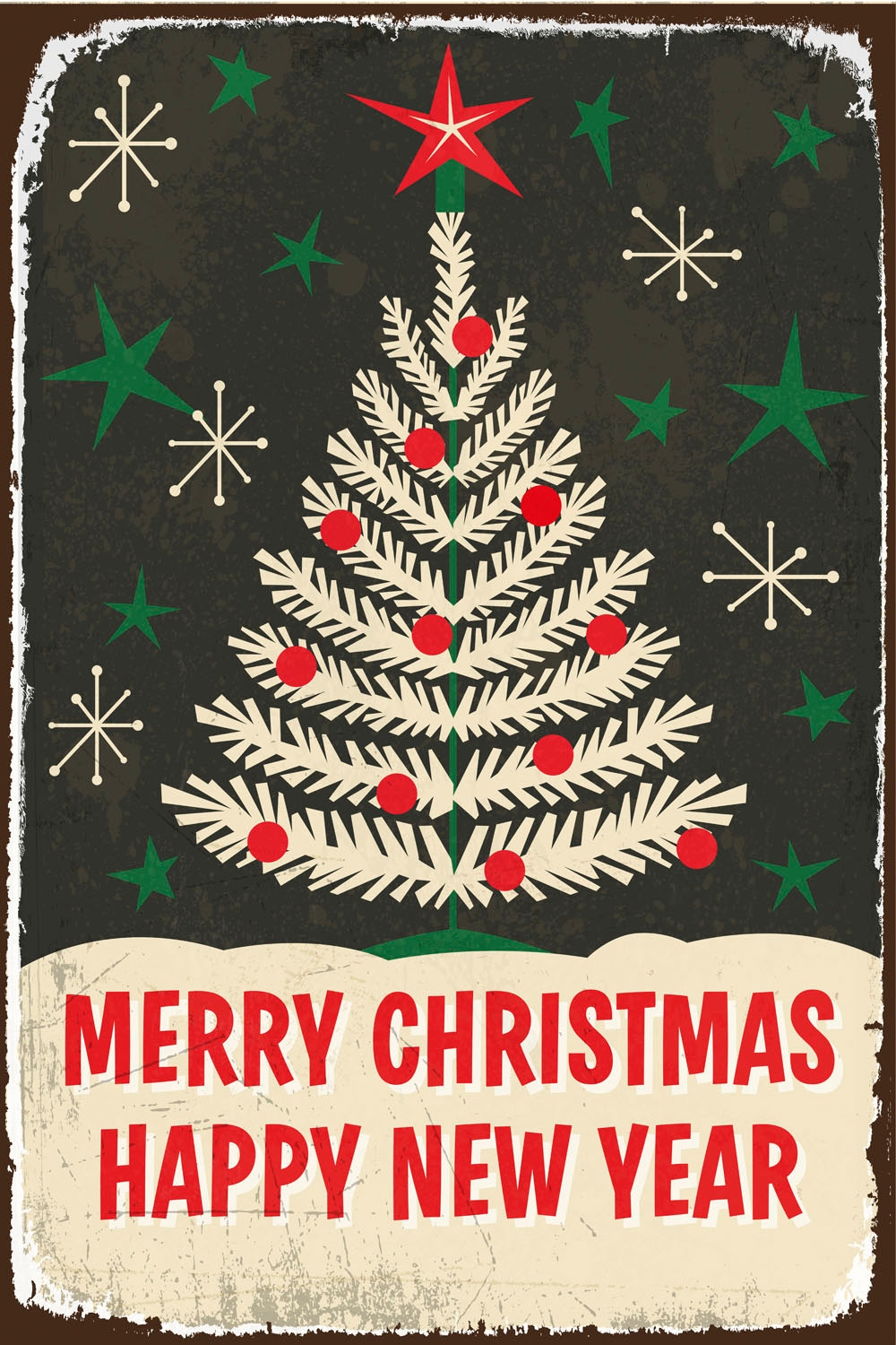 queence Metallbild »Christmas & New Year« 1 Stk. tlg. Stahlschilder