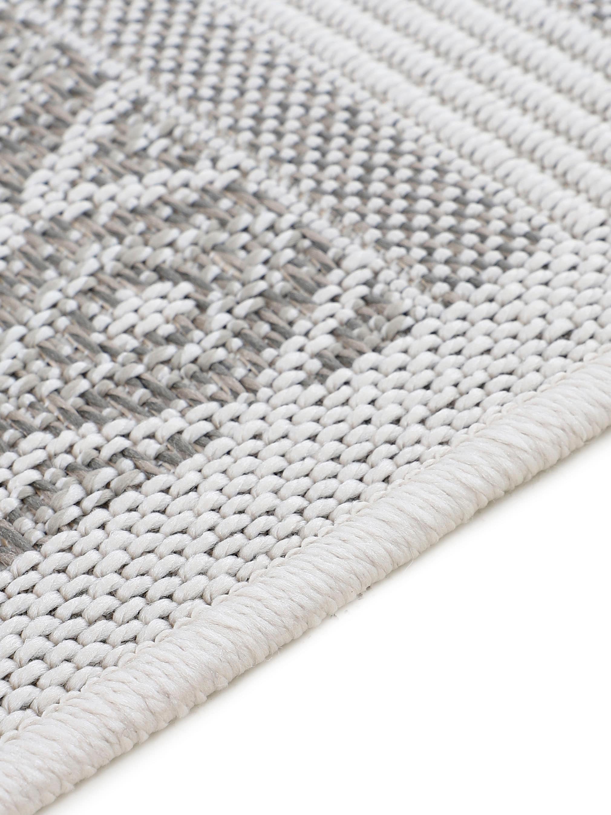 carpetfine Teppich »Boho 101«, rechteckig, 4 mm Höhe, robustes Flachgewebe, Sisal Optik, UV-beständig, Außenbereich