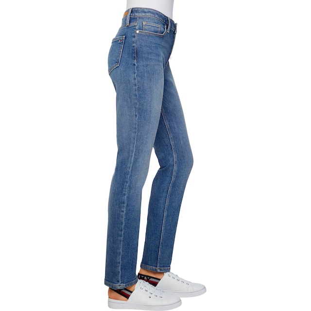 Tommy Hilfiger 5-Pocket-Jeans »ROME STRAIGHT RW IZZY«, Dezente Tommy  Hilfiger Logostickerei kaufen online bei OTTO