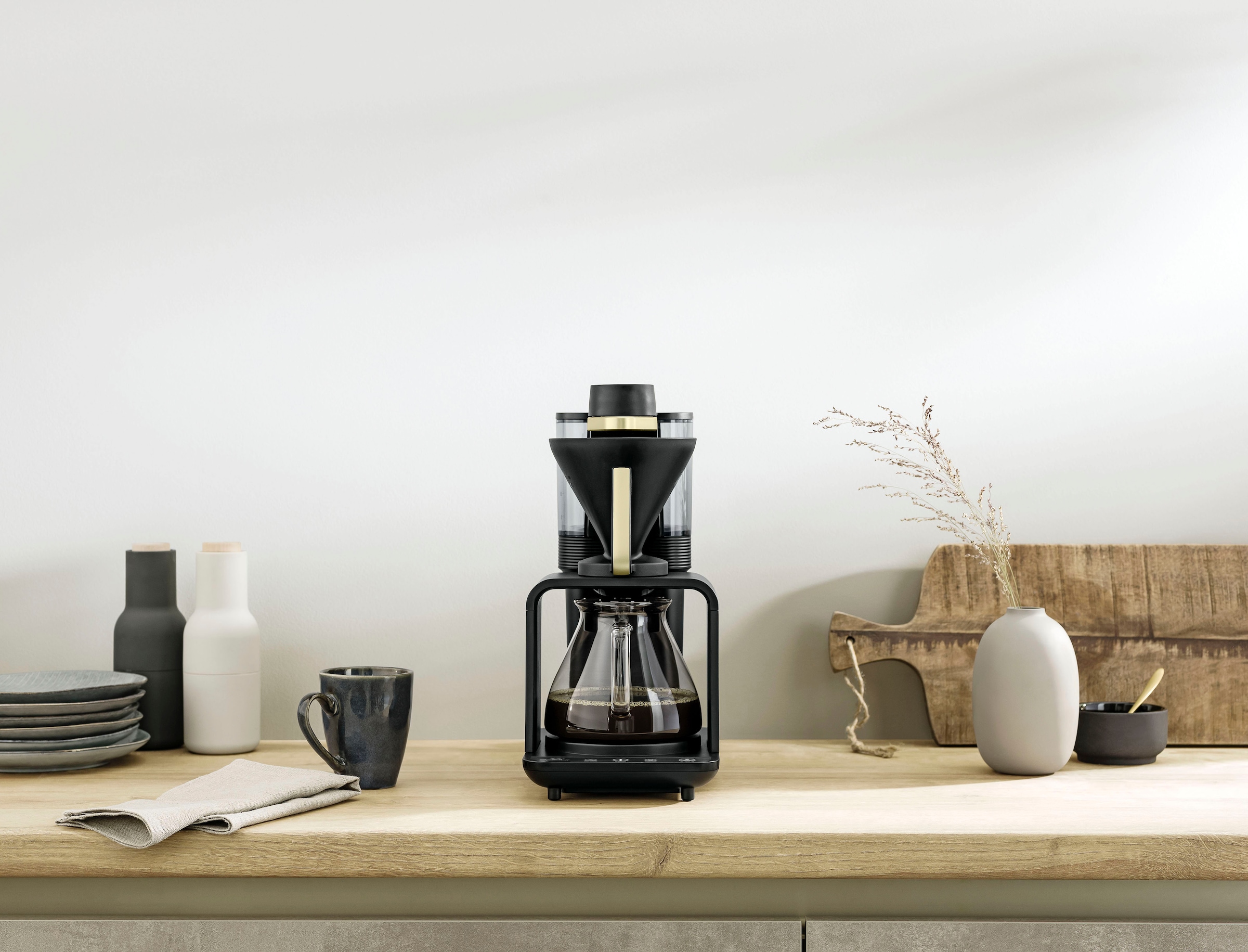 Melitta Filterkaffeemaschine »epour® 1024-11 Schwarz/Silber«, 1 l Kaffeekanne, Papierfilter, 1x4
