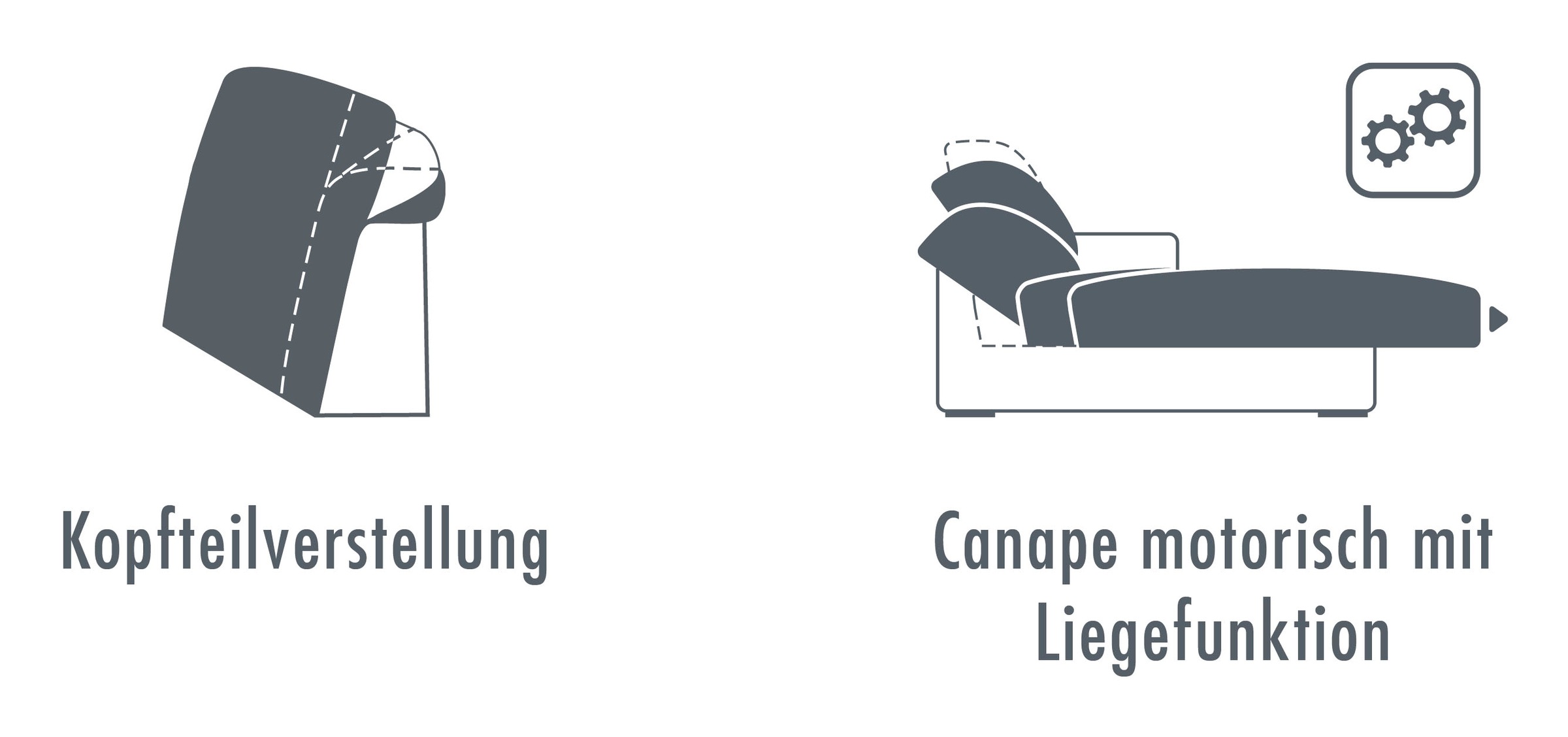 Die PlanBar Ecksofa »MP-IN22025 L-Form«, (Set), mit Kopfteilverstellung, wahlweise mit motorischem Canape