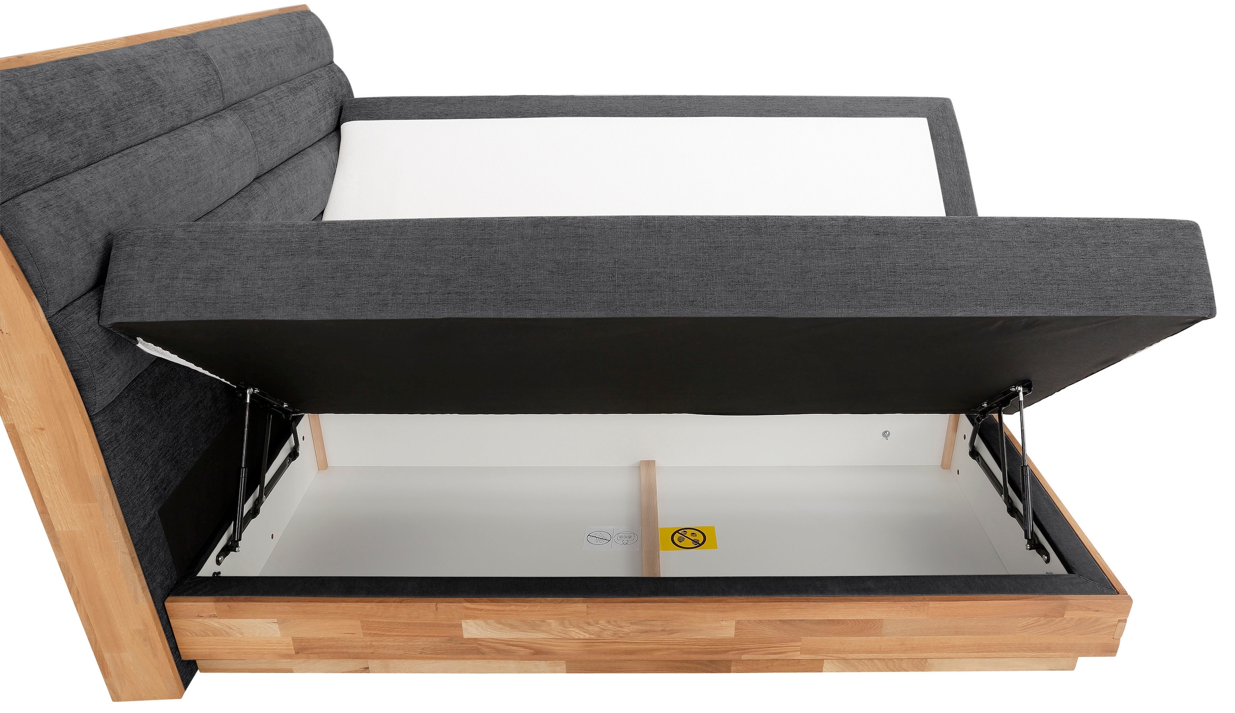 OTTO home Boxspringbett »Jenna« ohne LED-Beleuchtung, mit zertifizierten, recycelten Bezugsstoffen