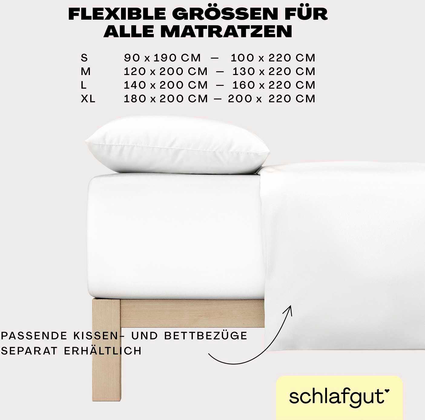 Schlafgut Spannbettlaken »EASY Jersey Elasthan Boxspring«, MADE IN GREEN by OEKO-TEX®