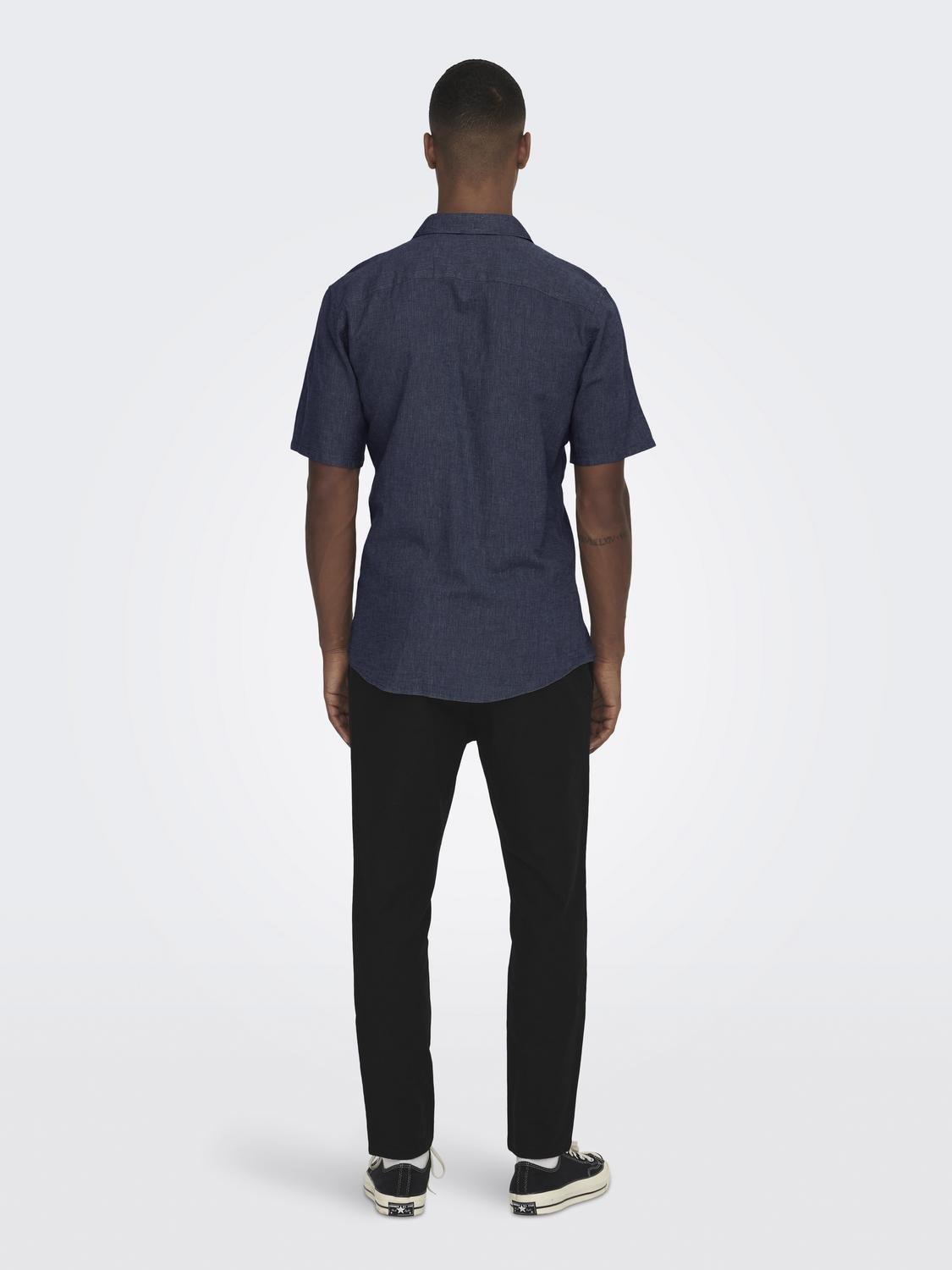 ONLY & SONS Kurzarmhemd »ONSCAIDEN SS SOLID RESORT LINEN NOOS«
