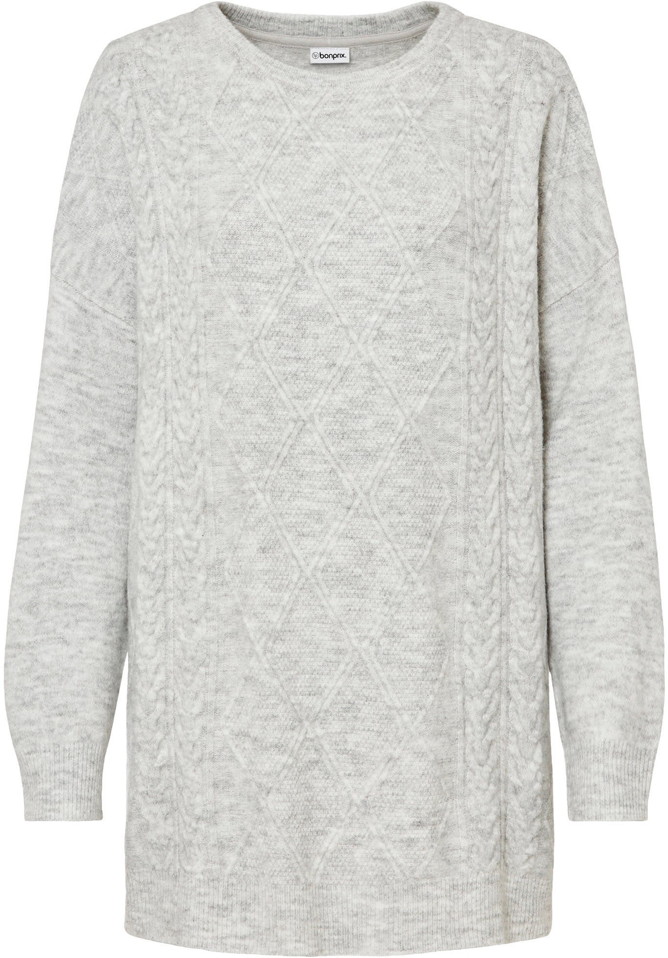 bonprix Strickpullover aus Polyacryl, Polyester und Elasthan, mit Zopfmuster