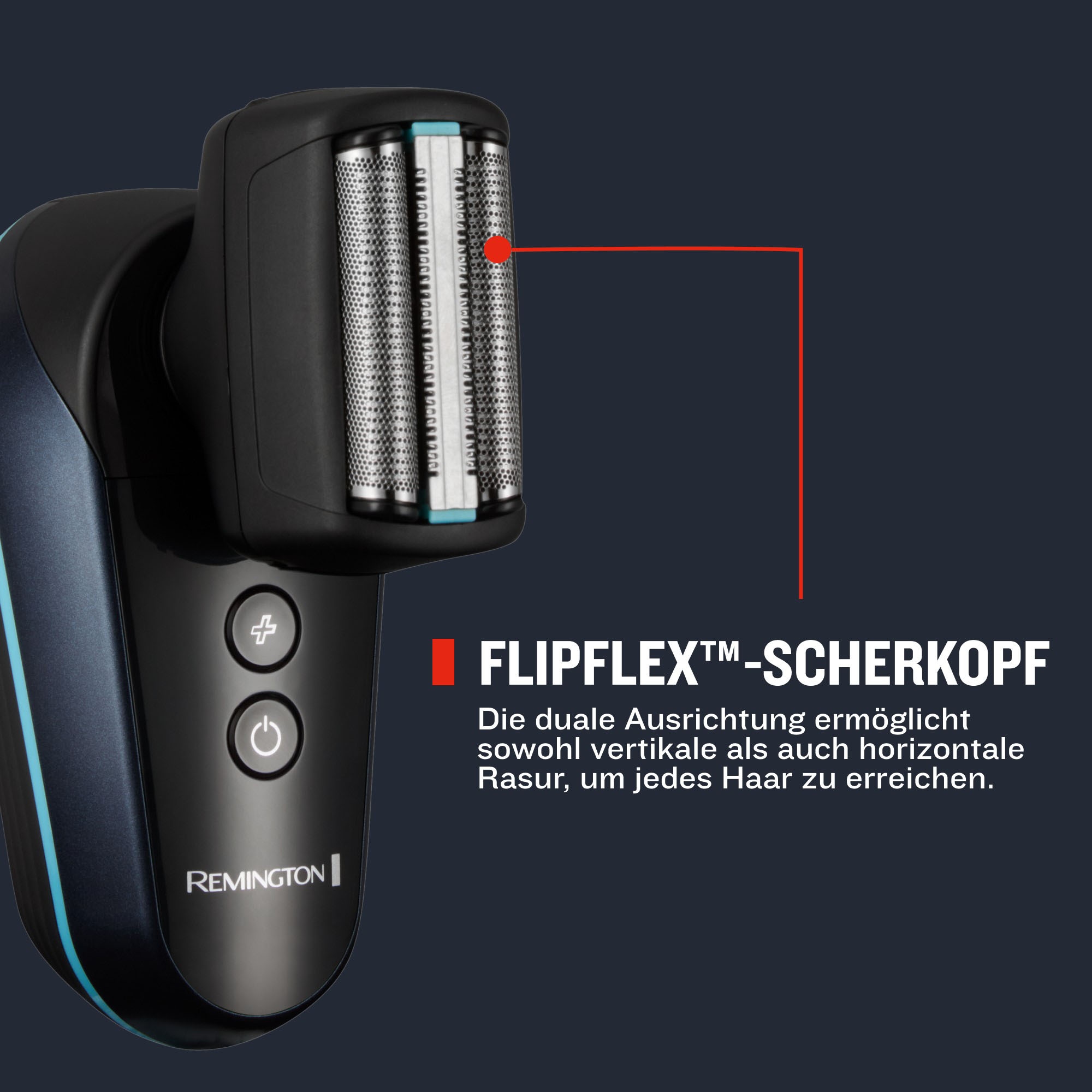 Remington Glatzen-Rasierer »XF8000« Balder Head & Face Elektrorasierer für Nass-& Trockenrasur
