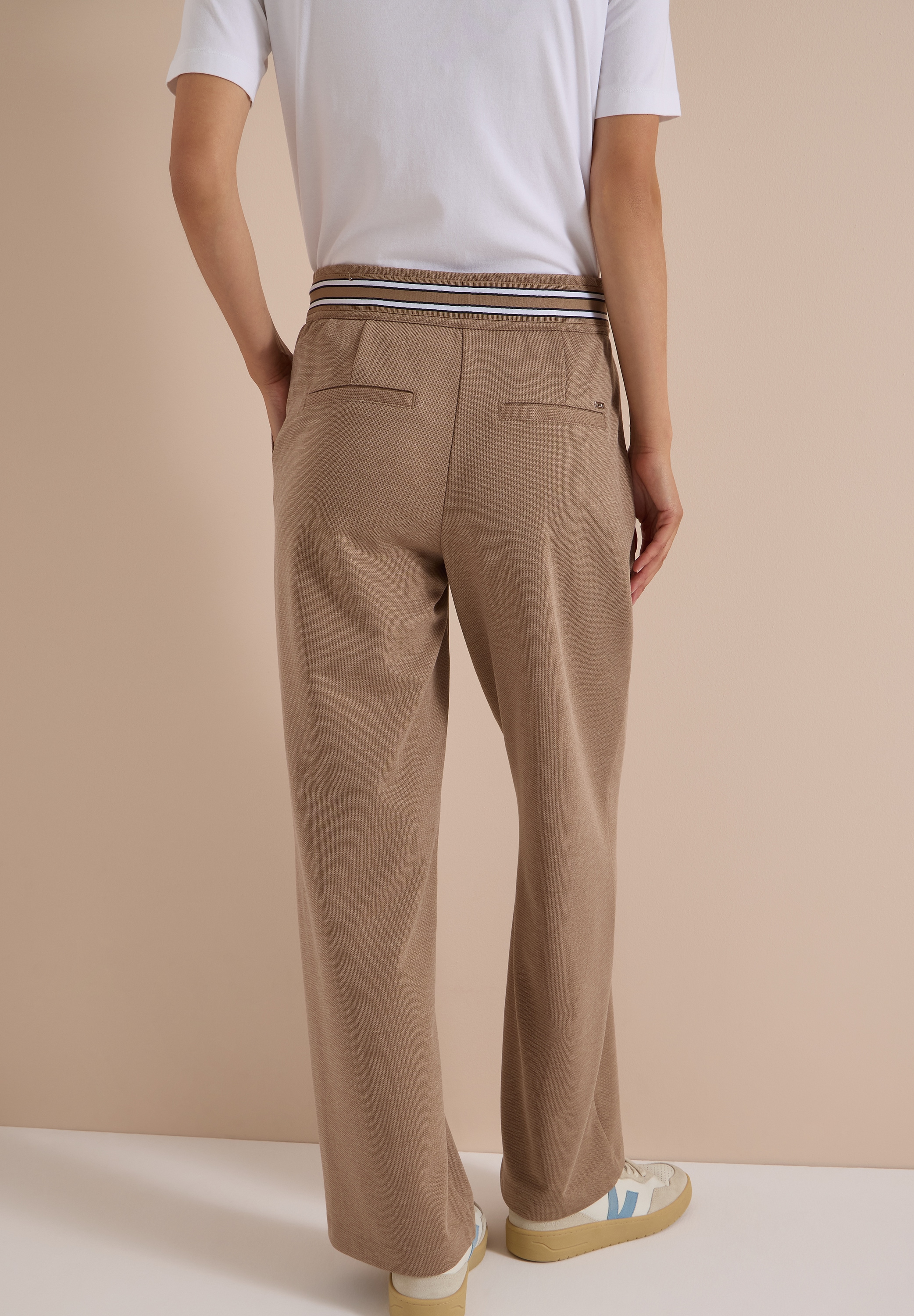 Cecil Stoffhose »Style Neele«  Jaquard-Qualität, Elastikbund mit Kontrastdetails