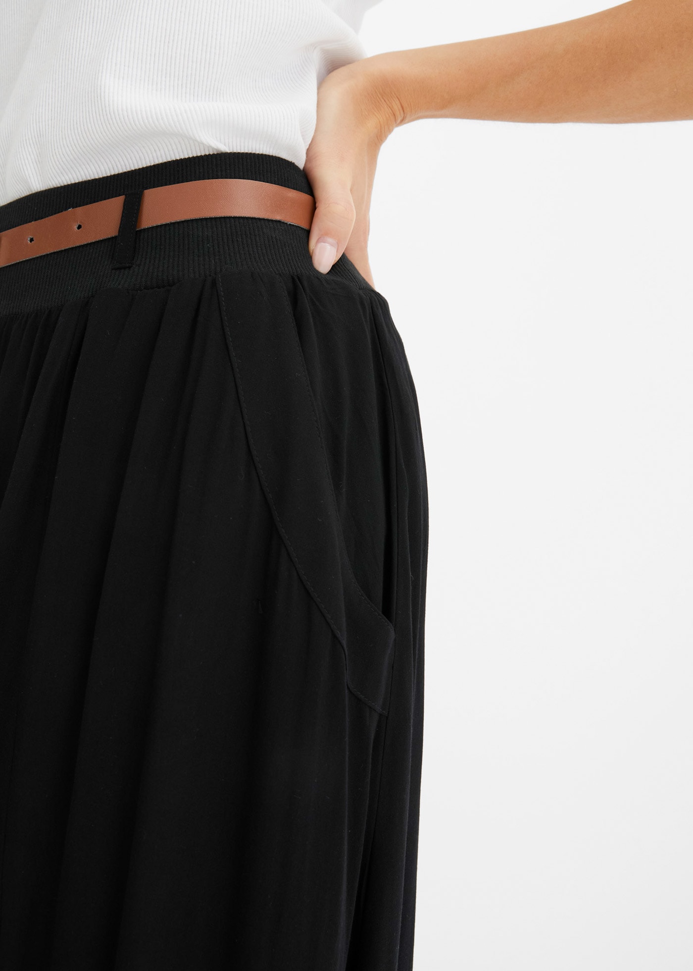 bonprix Maxirock »Maxirock mit Gürtel (2-tlg.Set)« Set, 2, 2 Stk. tlg. Maxirock mit Gürtel (2-tlg.Set)