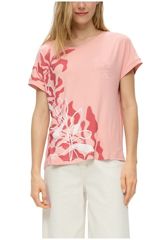 Print-Shirt, mit großem Floral-Print