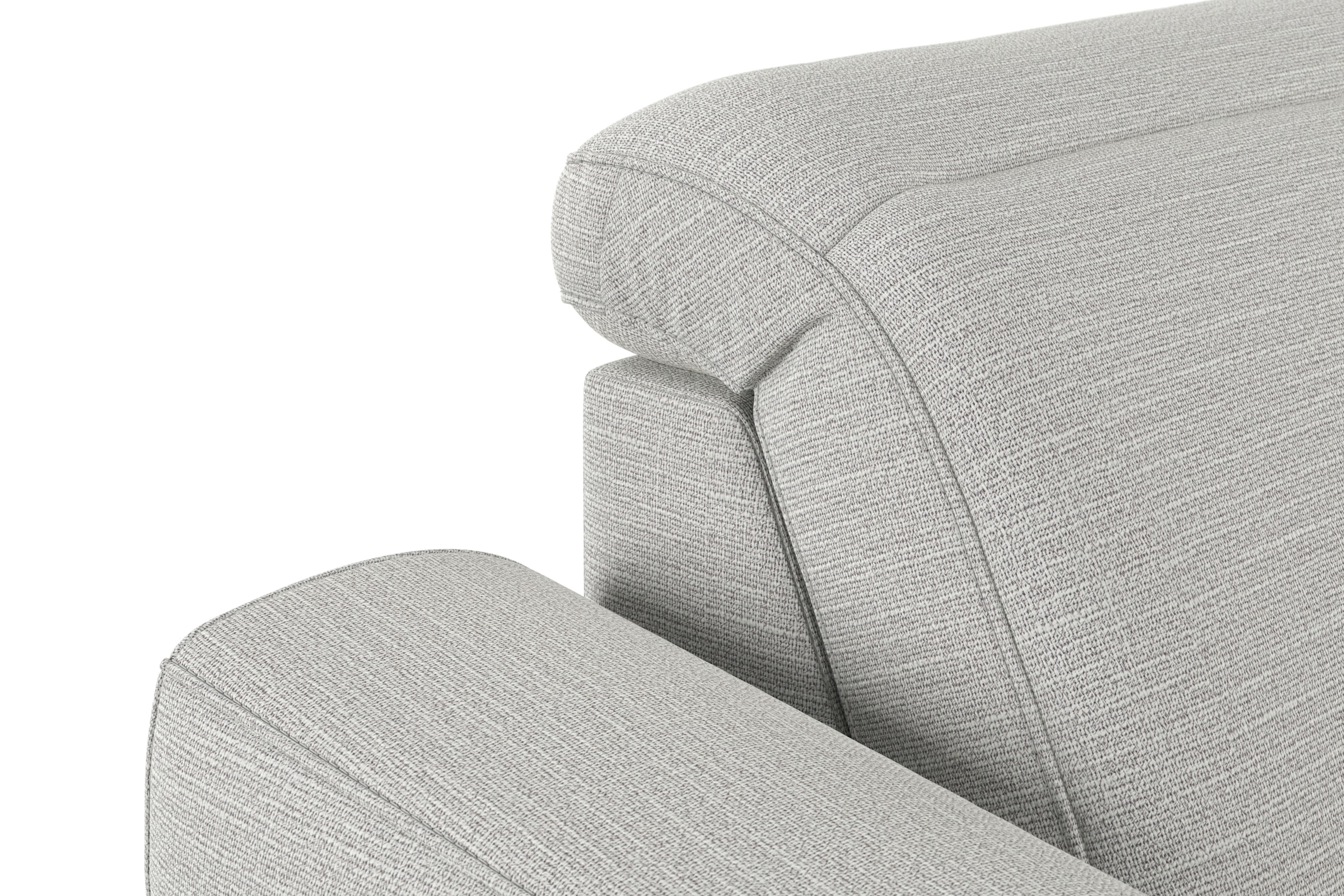 sit&more Ecksofa »Dundee L-Form« mit Federkern und Edelstahlfüßen, wahlweise mit Kopfteilverstellung