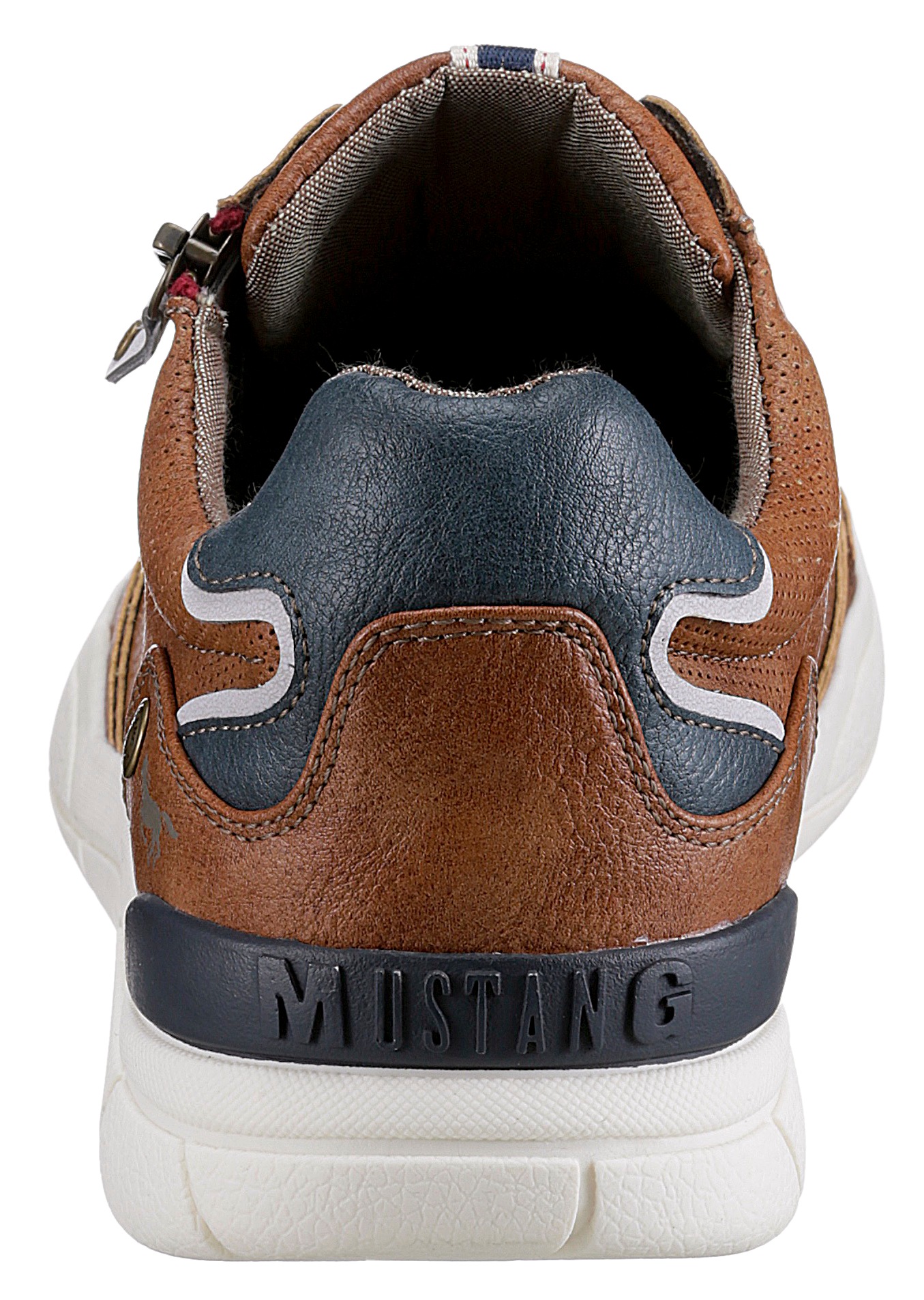 Mustang Shoes Sneaker, mit seitlichem Reißverschluss, Freizeitschuh, Halbschuh, Schnürschuh