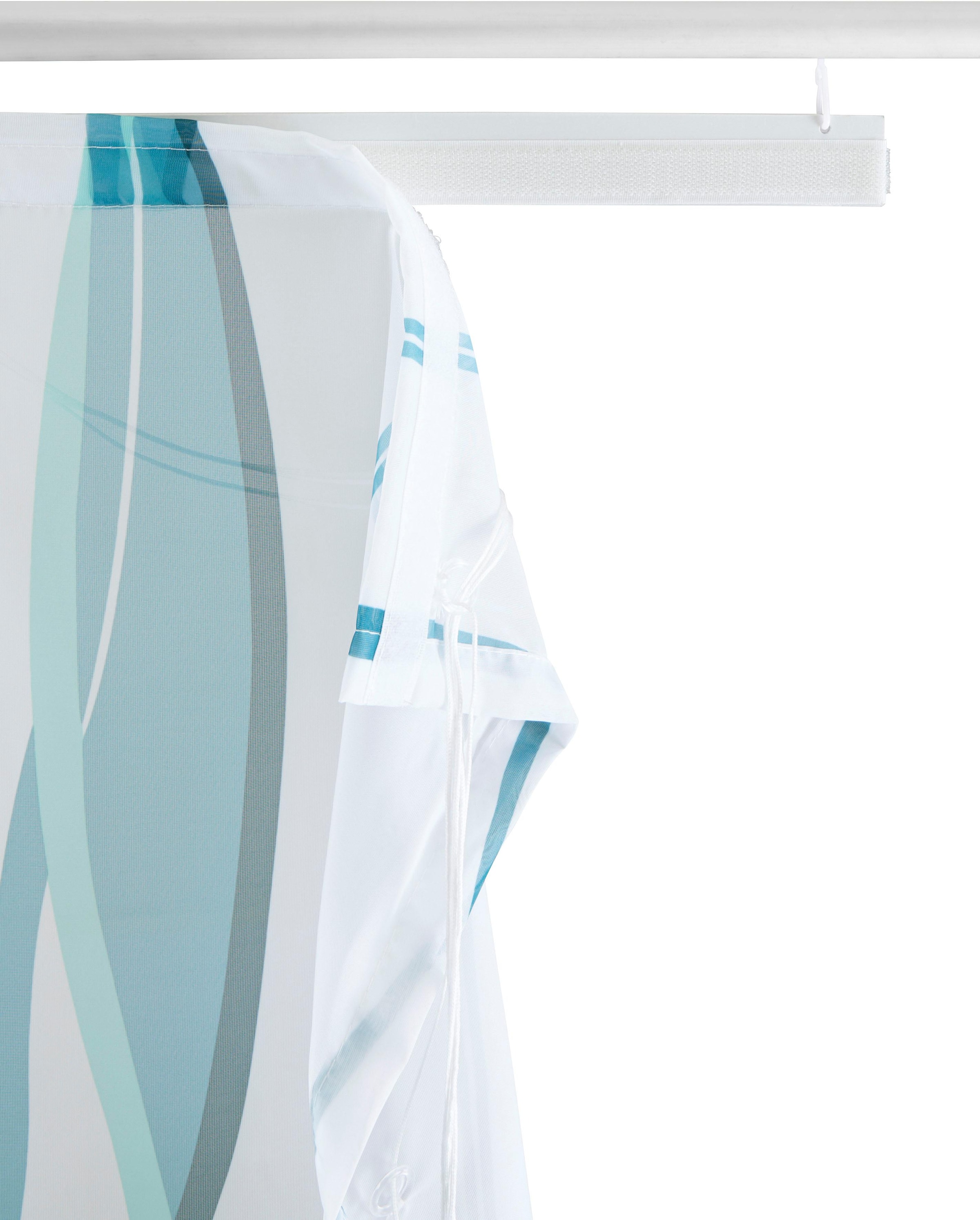 my home Raffrollo »Dimona«, mit Klettschiene, Transparent, Voile, Polyester, Wellen
