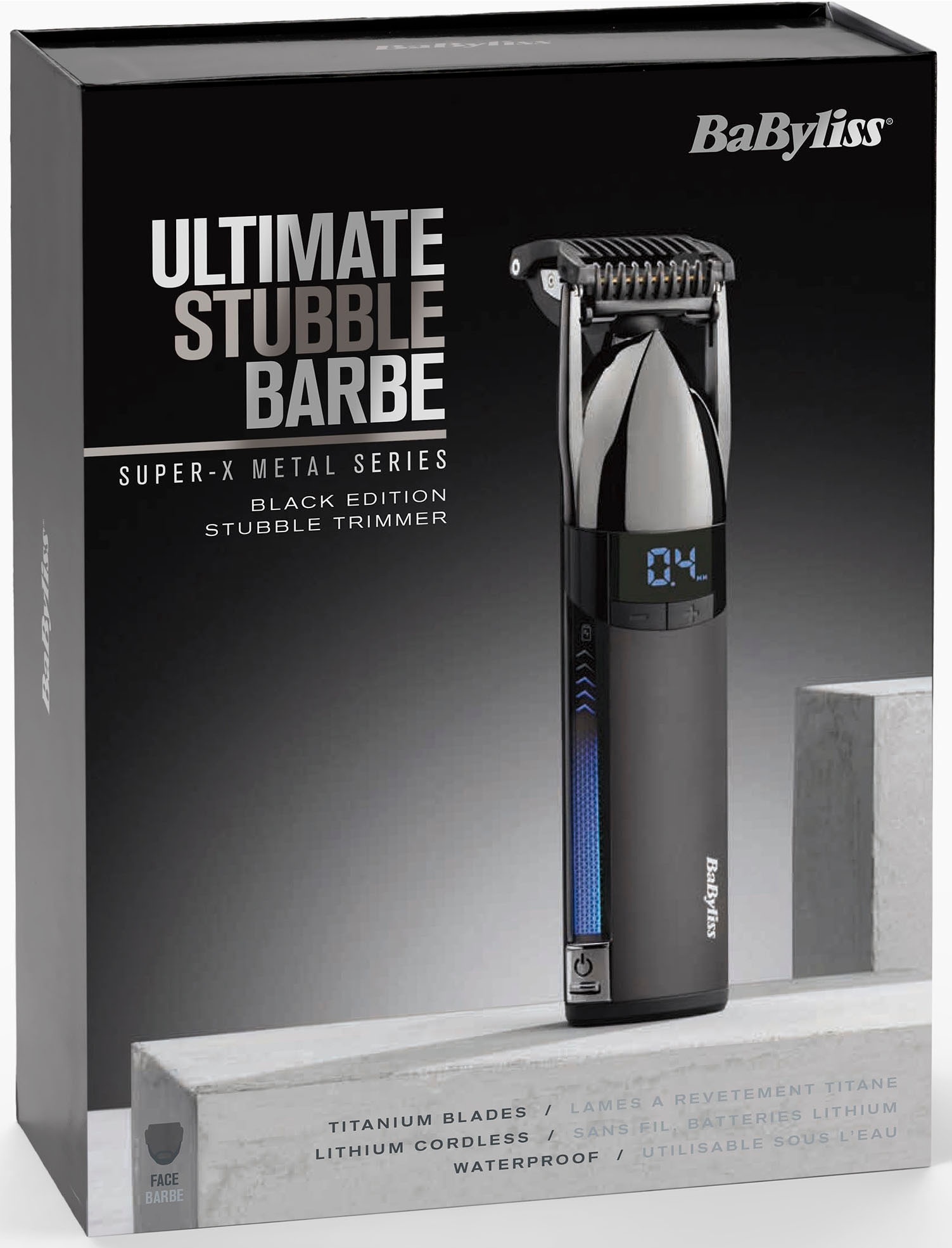 BaByliss Bartschneider »Super-X Metal Stuble Trimmer S991E«, Präzises Styling mit japanischen Klingen