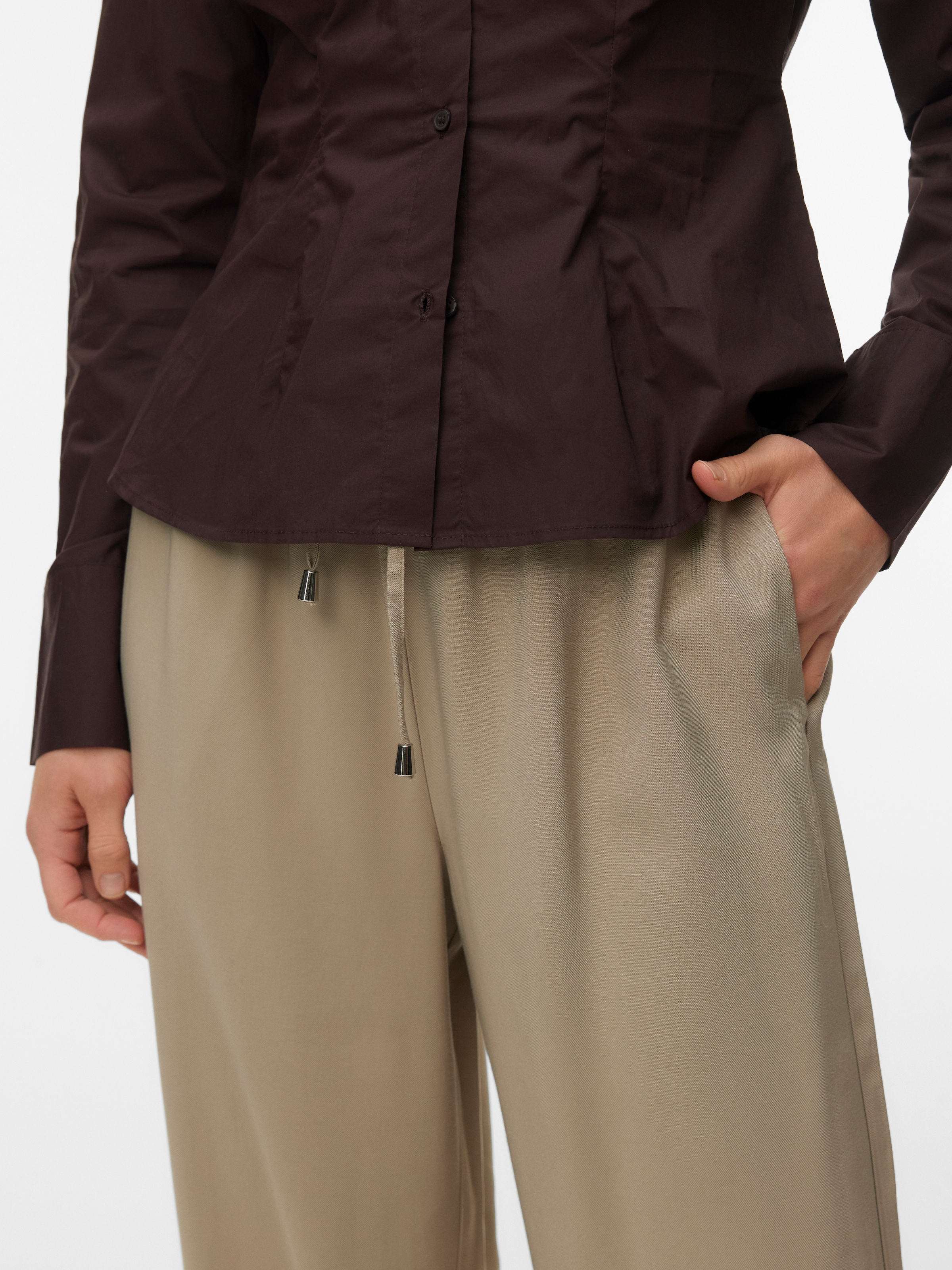 Vero Moda Schlupfhose »VMKATIE LOOSE PANT WVN NOOS«  Materialmix