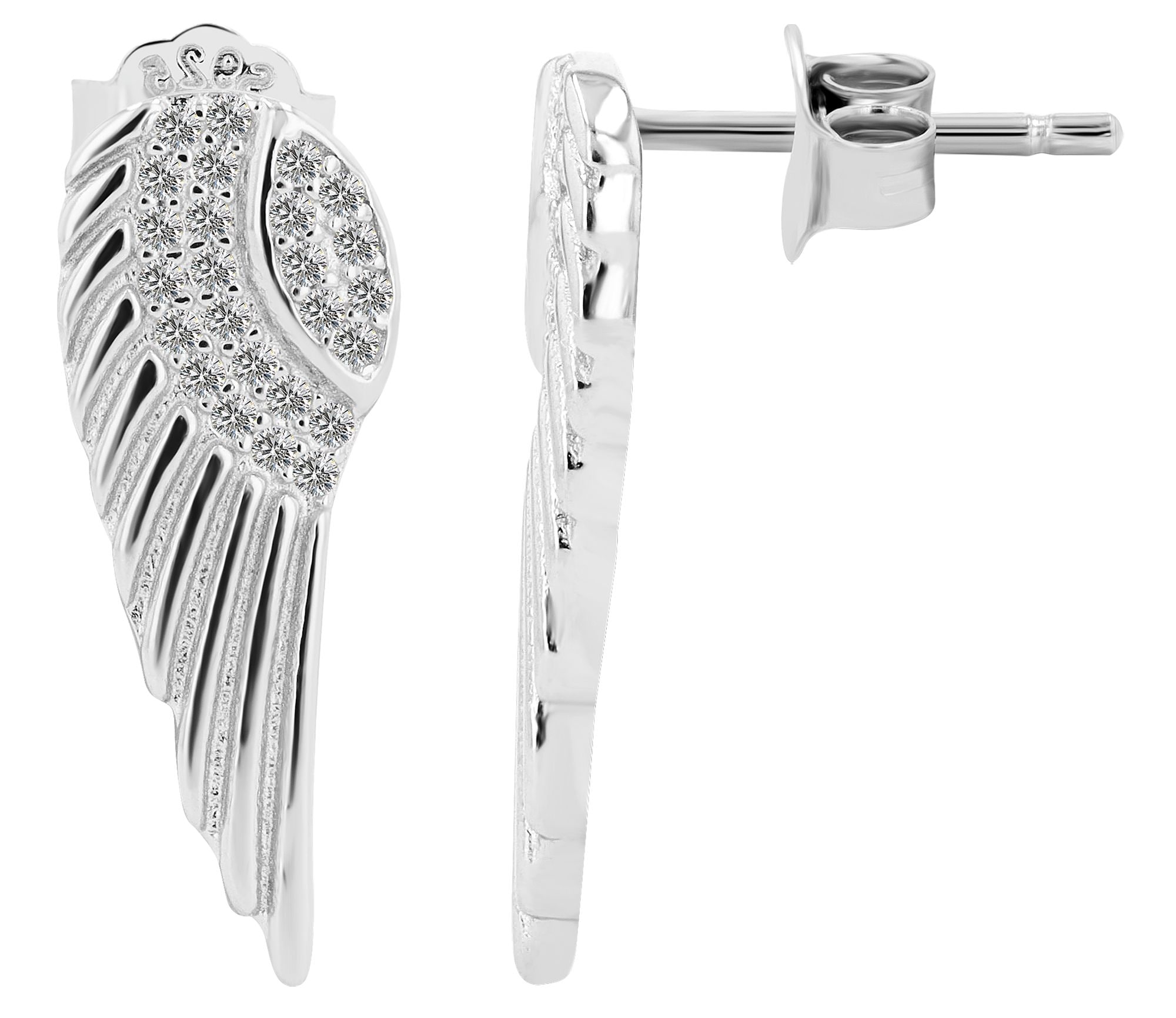 Adelia´s Paar Ohrstecker »Damen Ohrringe ¿ Ohrstecker Flügel aus 925 Silber«