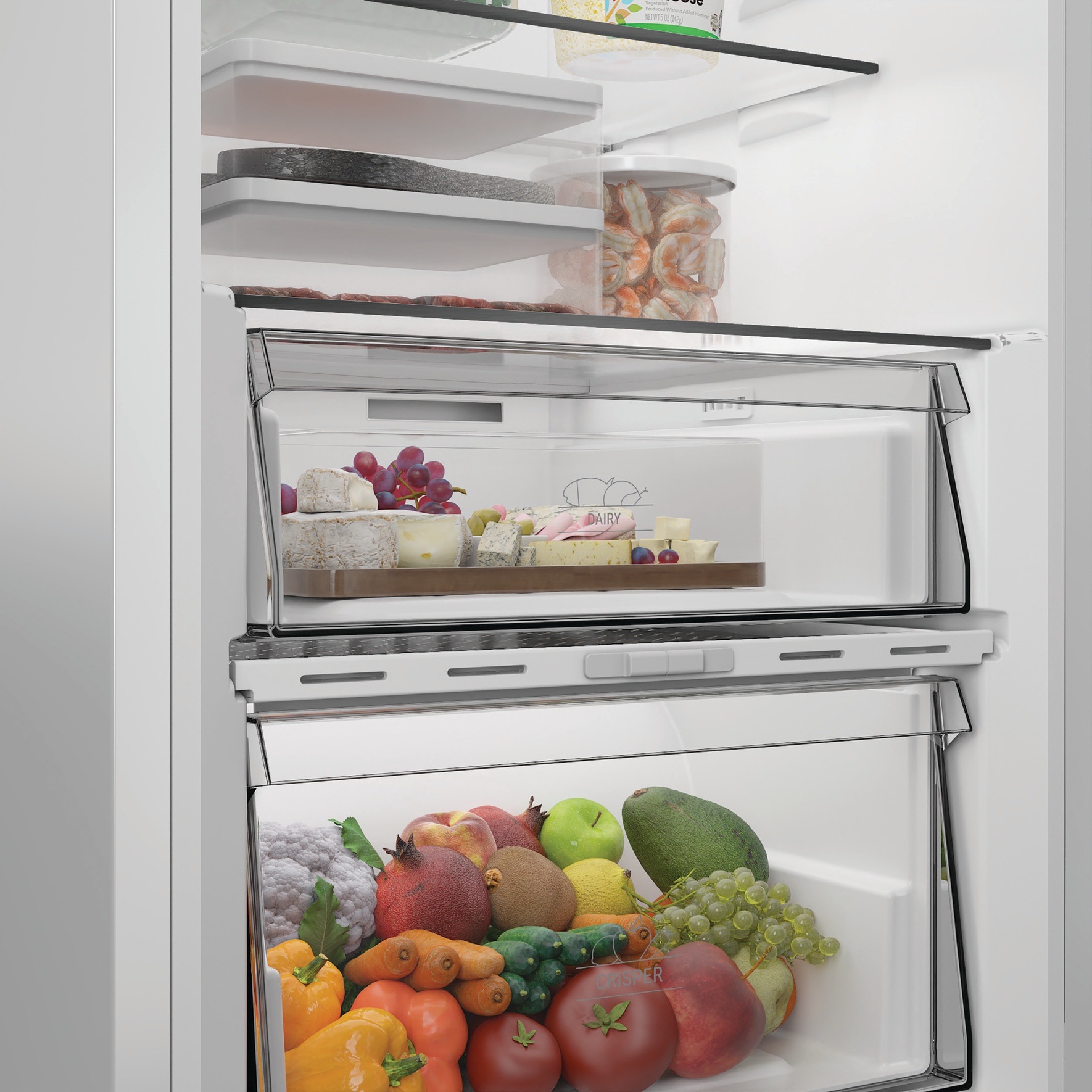 BAUKNECHT Kühlschrank KR 186GD W »KR 186GD W« 186,5 cm hoch 59,7 cm breit SmoothFit - 90°-Türöffnung für mehr Komfort