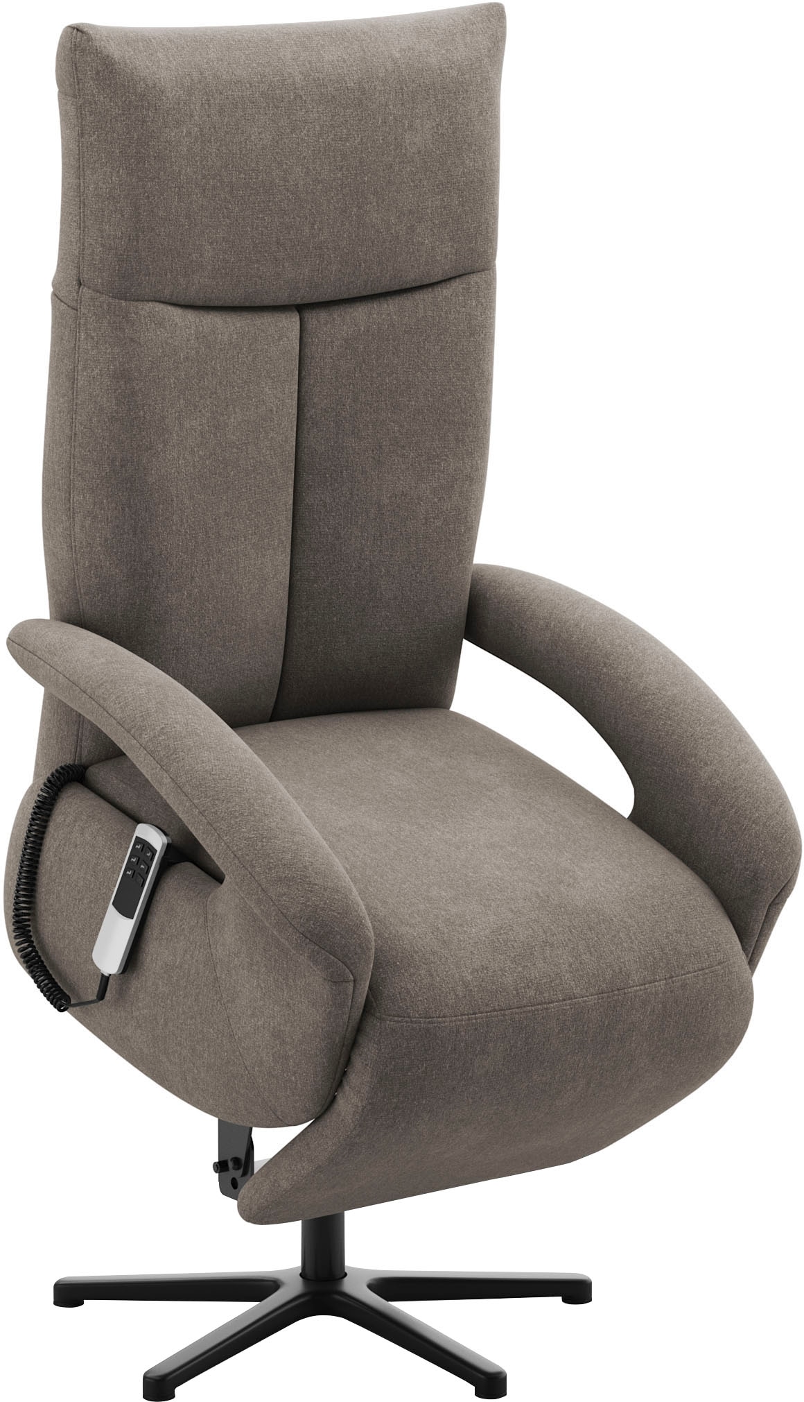 sit&more TV-Sessel »Zoe, inkl. Kopfteilverstellung & 360° Drehfunktion«, wahlweise mit 2 Motoren, Akku & Aufstehhilfe