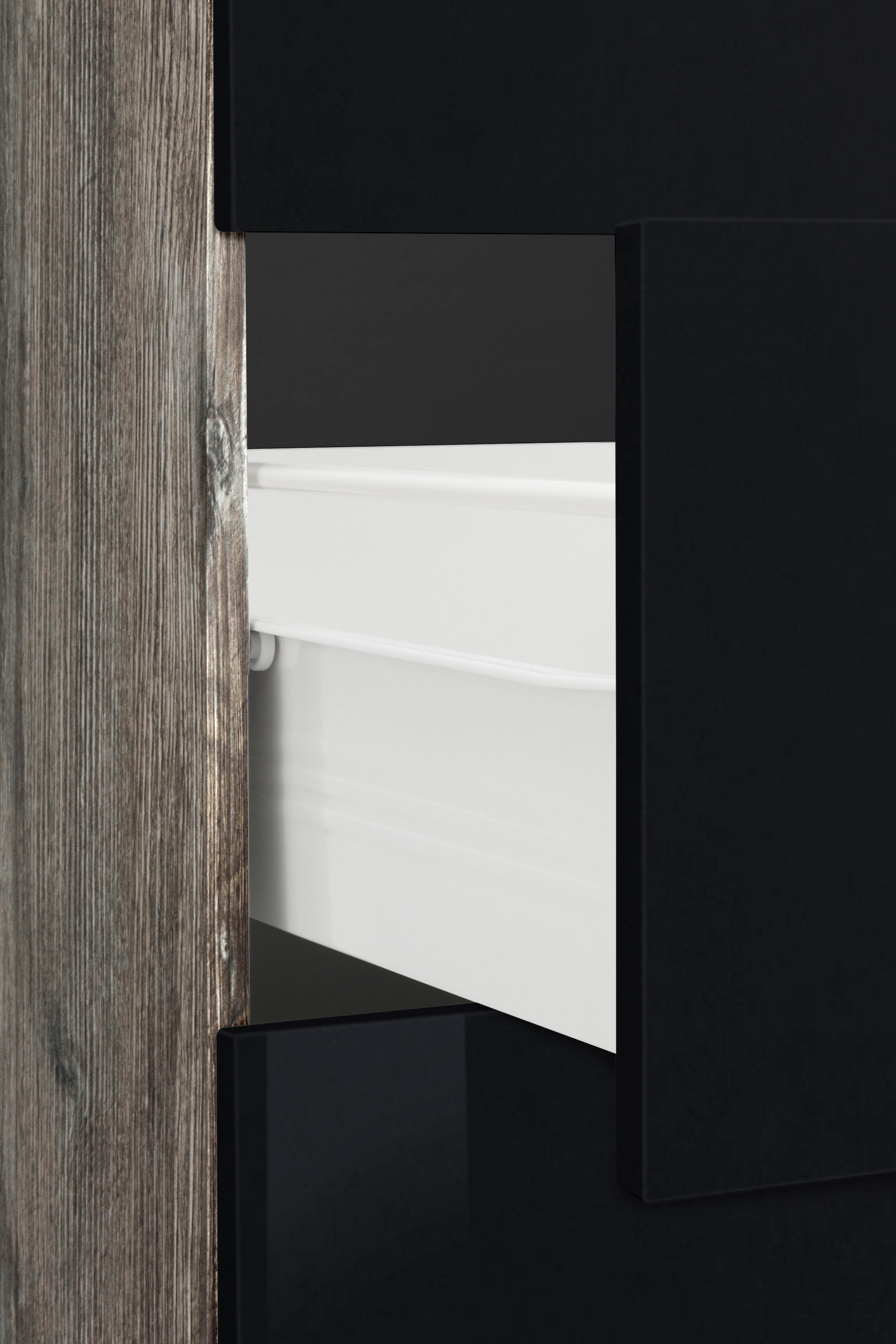 KOCHSTATION Küchenzeile »KS-Brindisi Breite 270 cm« wahlweise mit E-Geräten und Induktion, mit MDF-Fronten und Regal