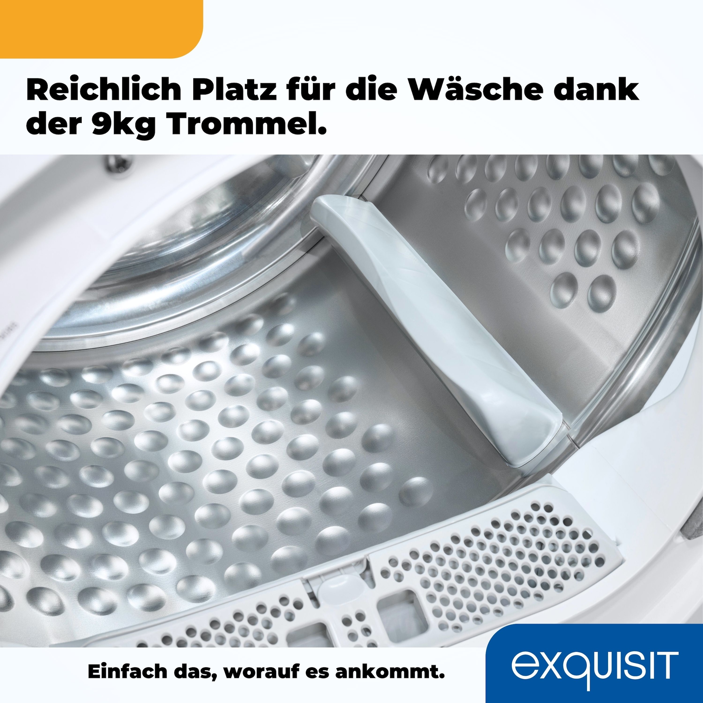 exquisit Wärmepumpentrockner »TWP903-410 weiss«, 9 kg, 15 Programme, Startzeitvorwahl, Knitterschutz, LED-Licht