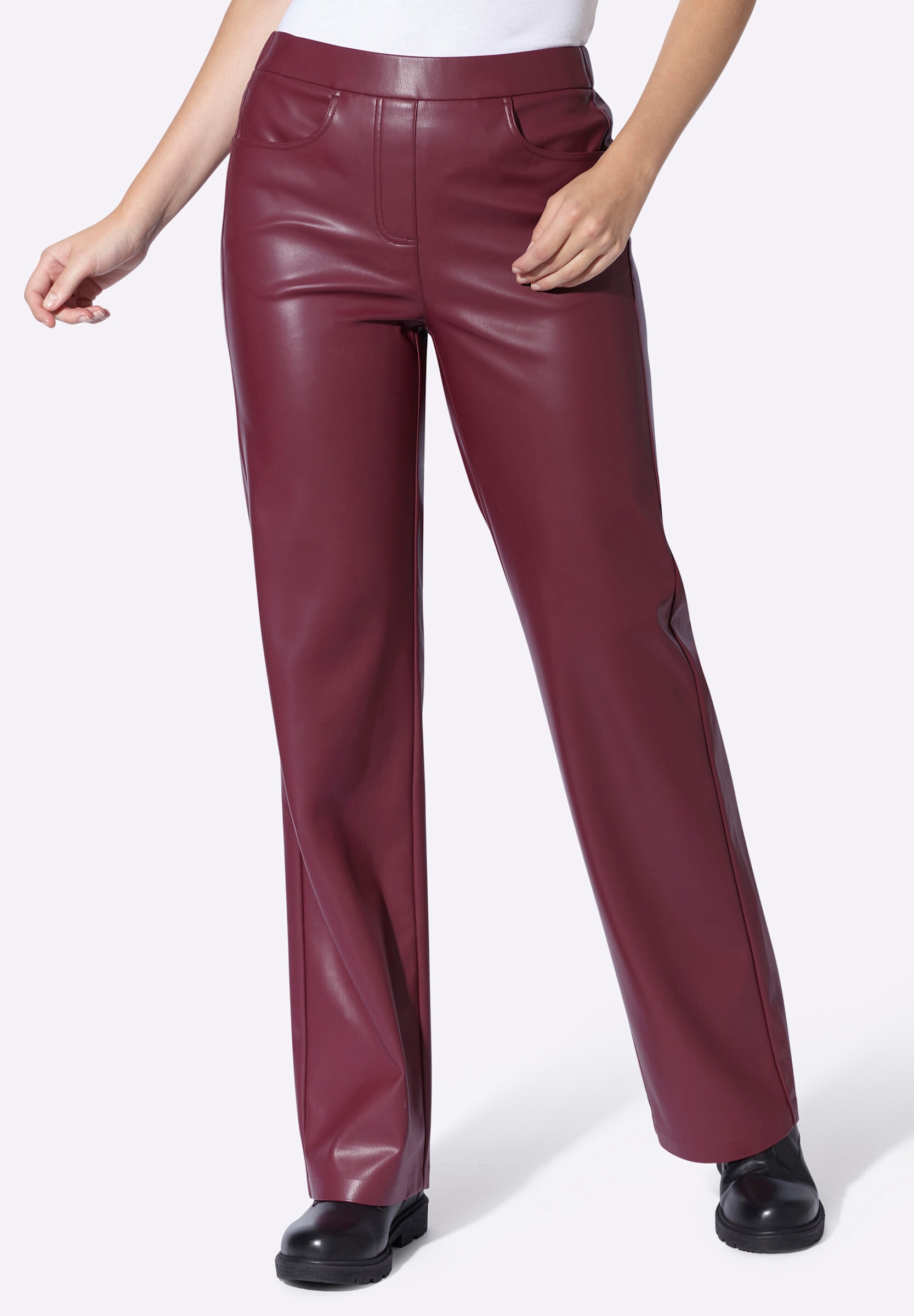 heine Schlupfhose »Lederimitat-Hose Lederimitathose mit Dehnbund«