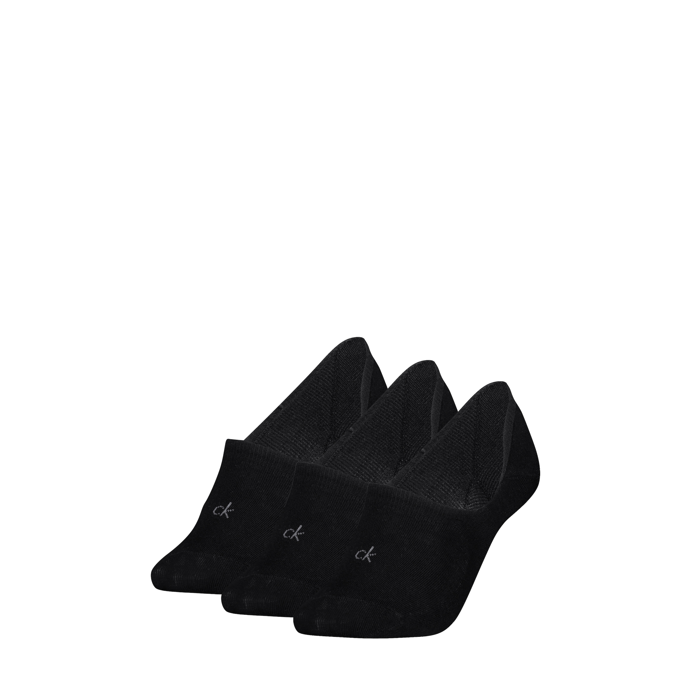Calvin Klein Füßlinge »CK WOMEN FOOTIE MC« 3 Paar,  Antirutsch Noppen im Fersenbereich, Cotton-Mix, elastisch