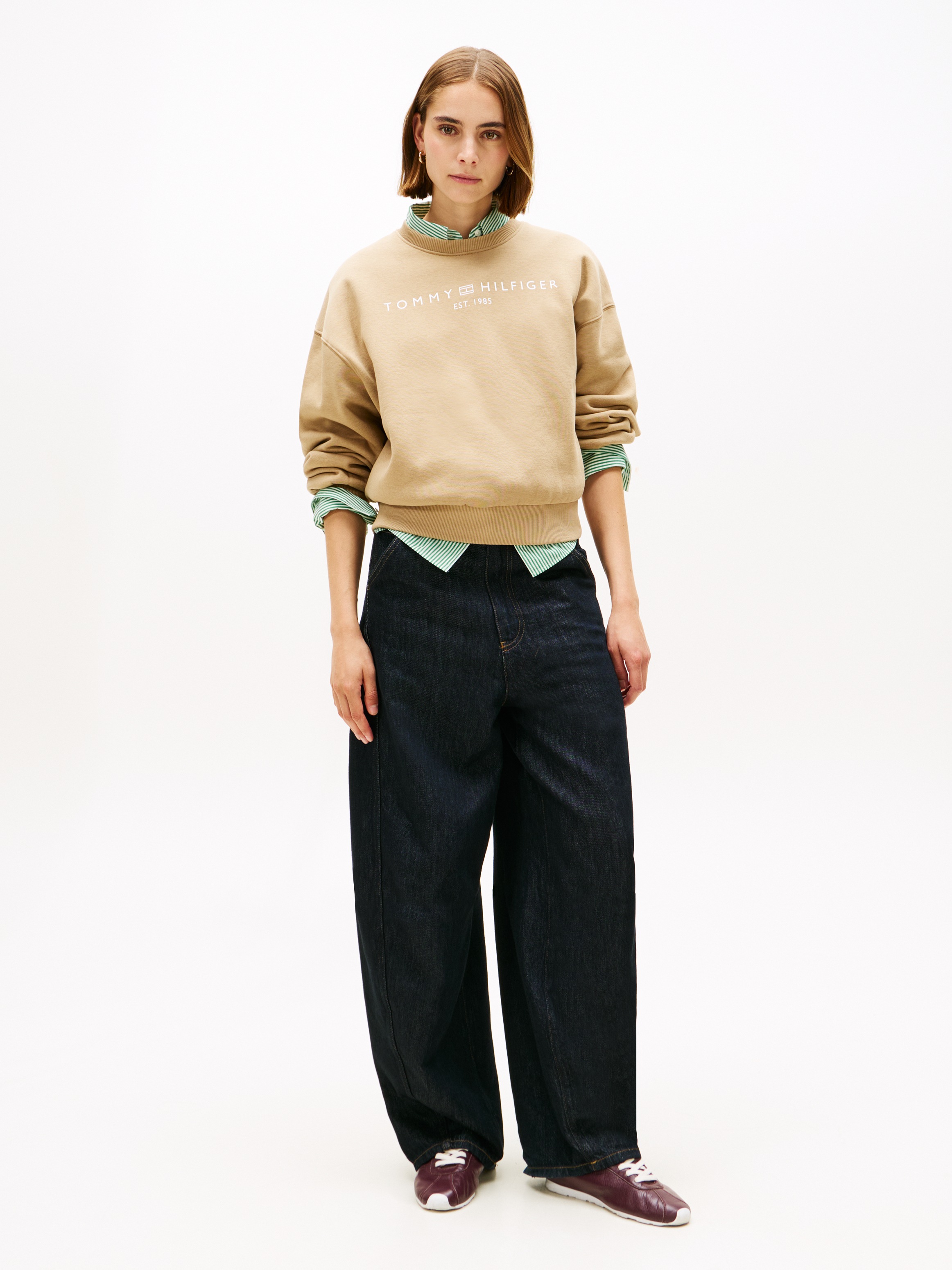 Tommy Hilfiger Sweatshirt »CORP LOGO MDRN SWTSRT«, Baumwollmischung
