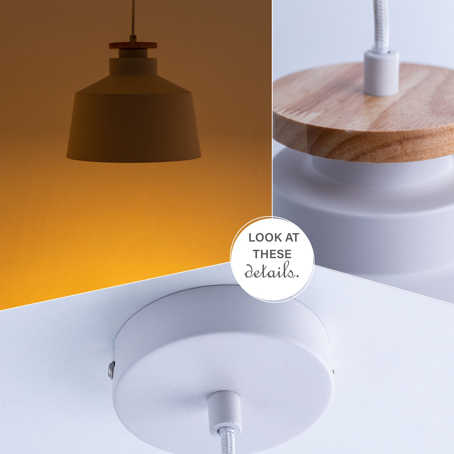 Paco Home Pendelleuchte »JACK U«, 1 flammig, Leuchtmittel E27 | ohne Leuchtmittel, Hängelampe Esszimmer Küchenlampe Esstischlampe Skandinavisch E27