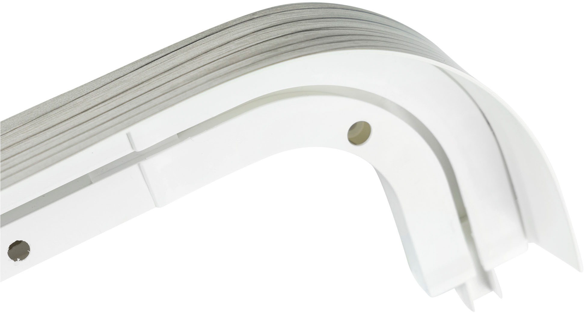 SN DECO GROUP Vorhangschiene »SH1« 1 läufig-läufig Fixmaß Set 1-läufig, inkl. Rundbögen, Blende 7,5 cm, vorgebohrt, Innenlauf