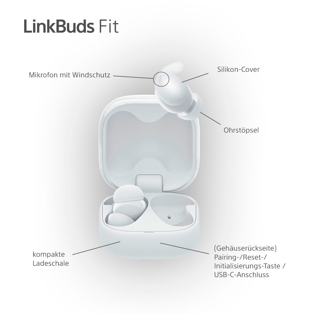 Sony wireless In-Ear-Kopfhörer »LinkBuds Fit«, Bluetooth, Active Noise Cancelling (ANC)