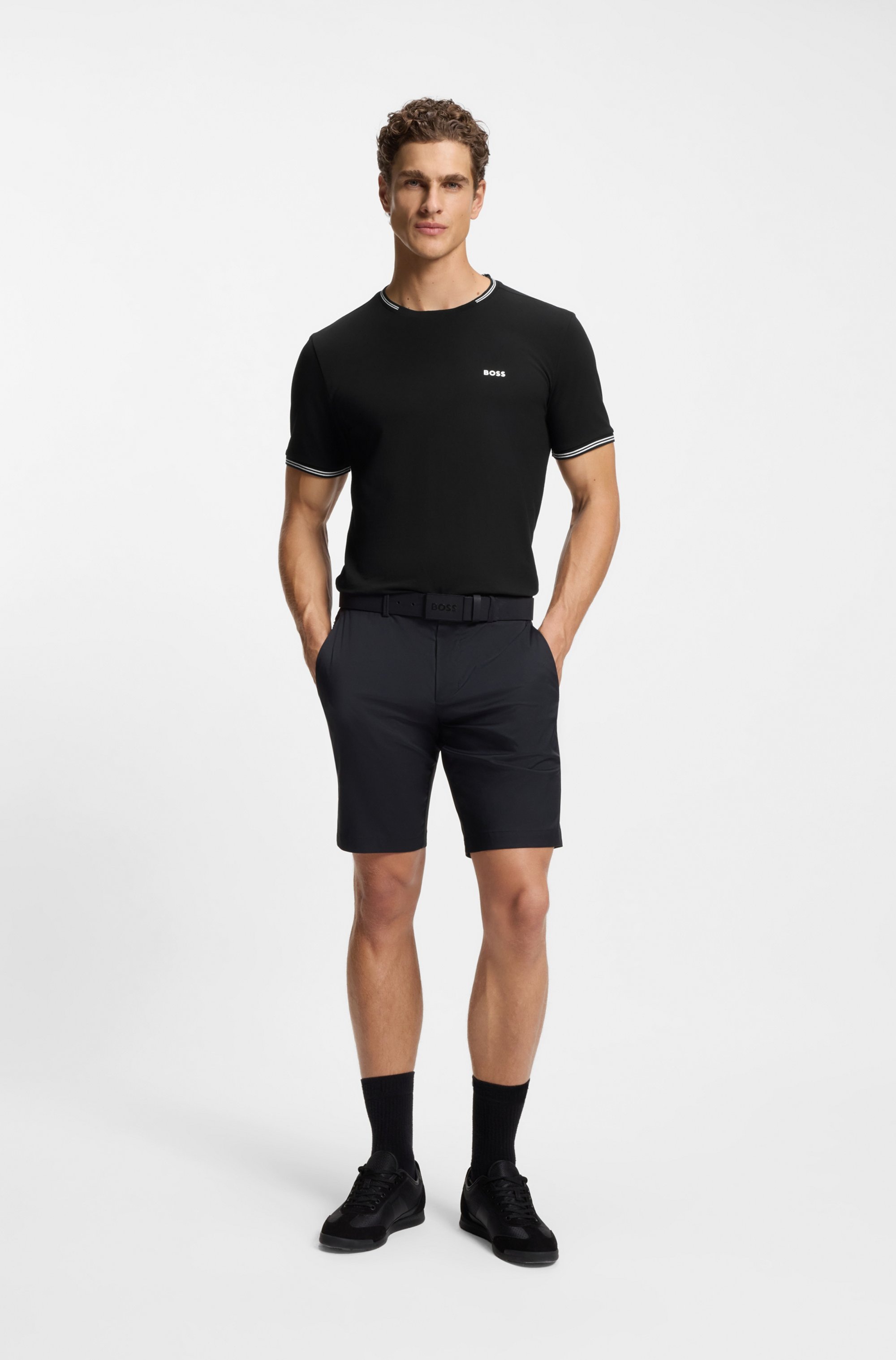 BOSS GREEN T-Shirt »Taul« aus softem Stretch-Baumwoll-Piqué, Regular Fit, Kühlend