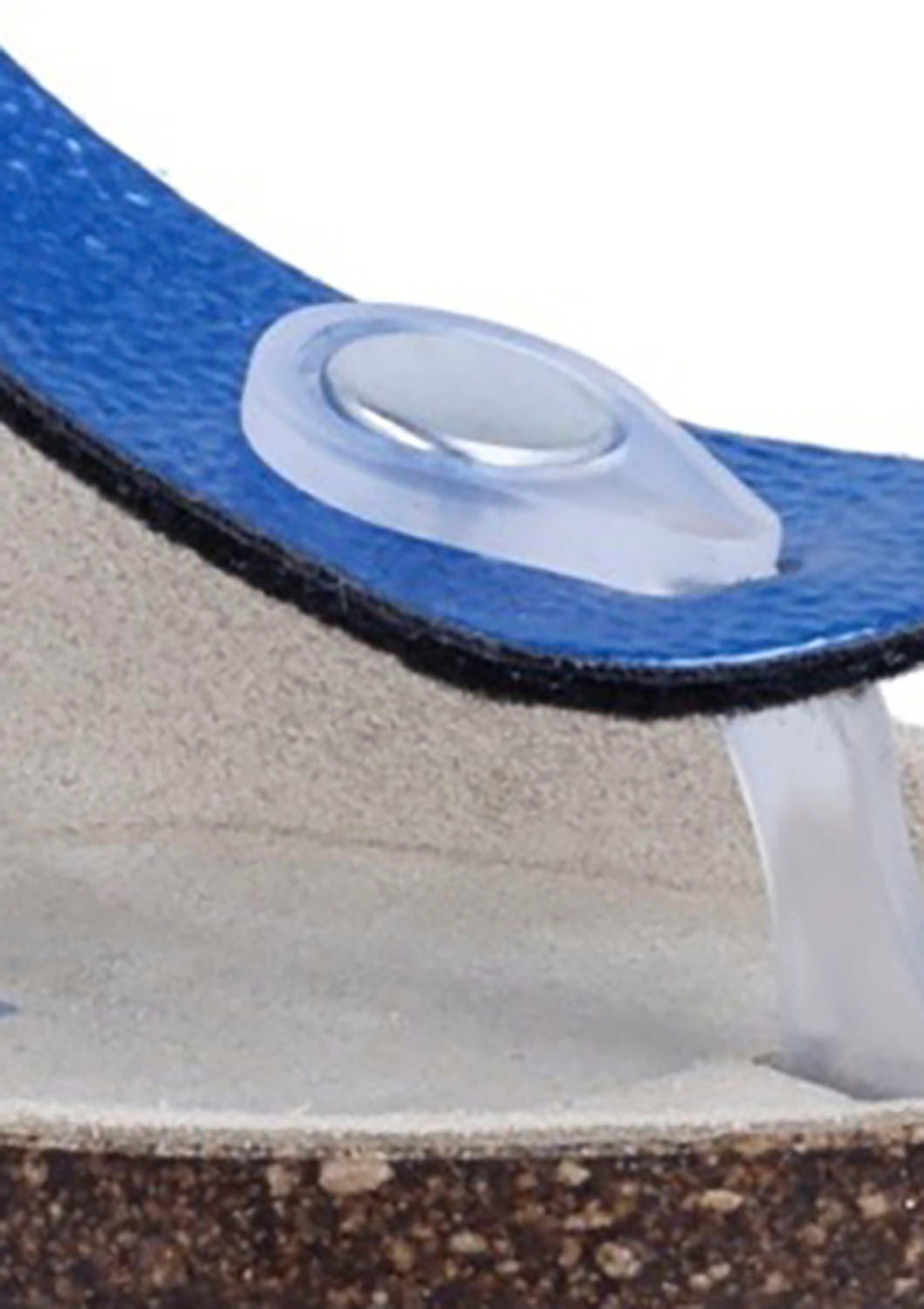 Richter Zehentrenner »Bio WMS: weit«, Pantolette mit Metallic Look, Größenschablone zum Download