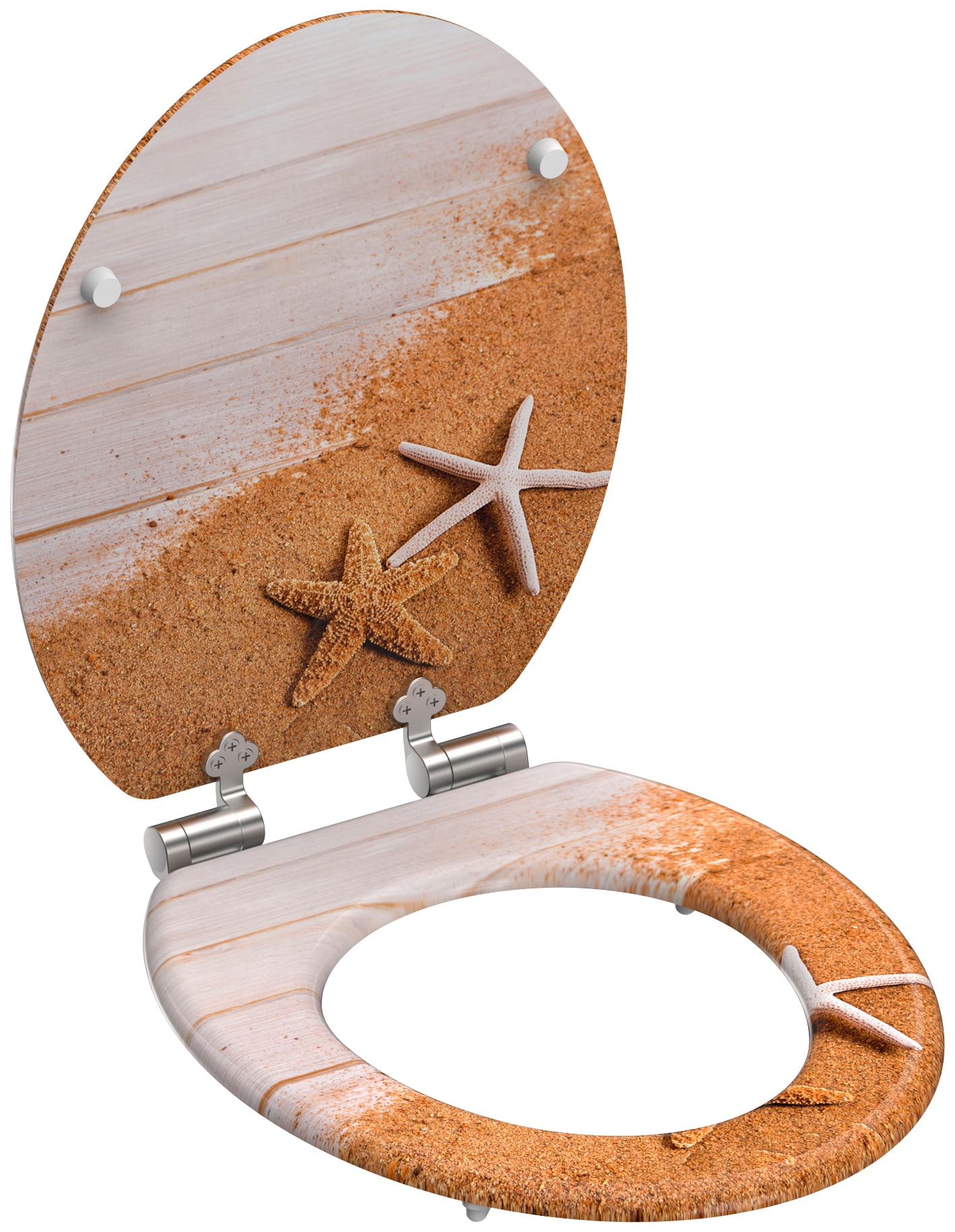 welltime WC-Sitz »Seestern«, mit Absenkautomatik, MDF, kratzfest