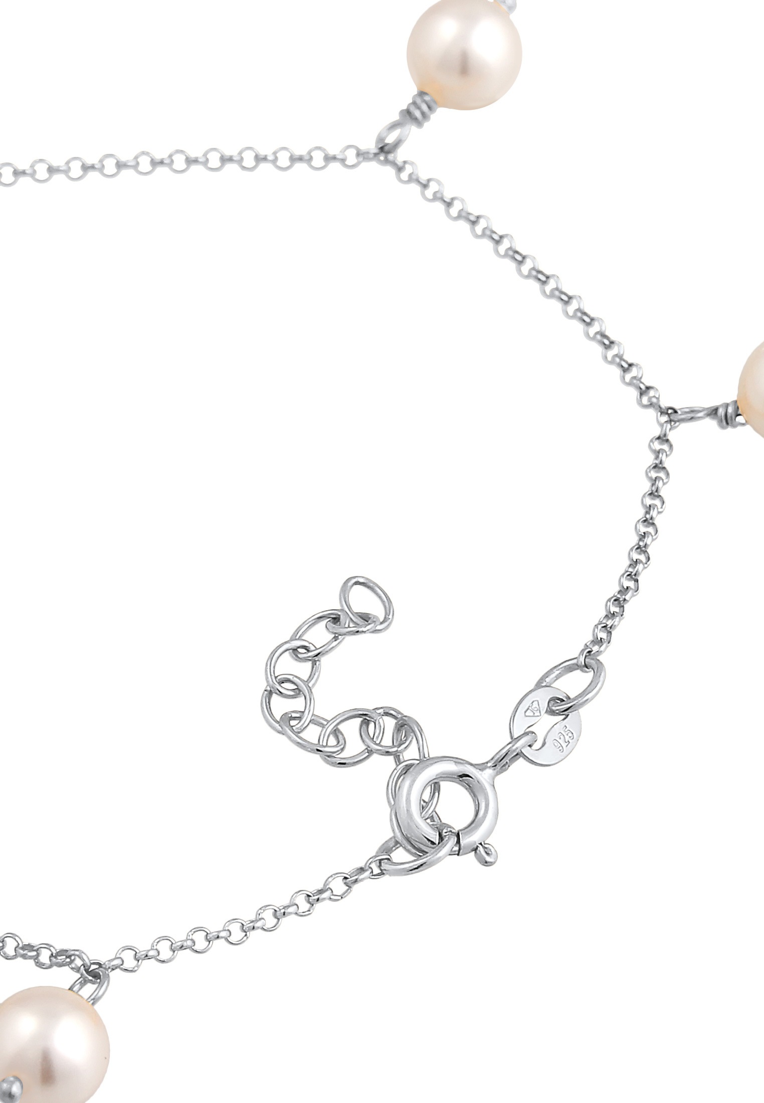 Nenalina Armkette »Armband Elegant Synth. Perlen Klassik 925 Silber«