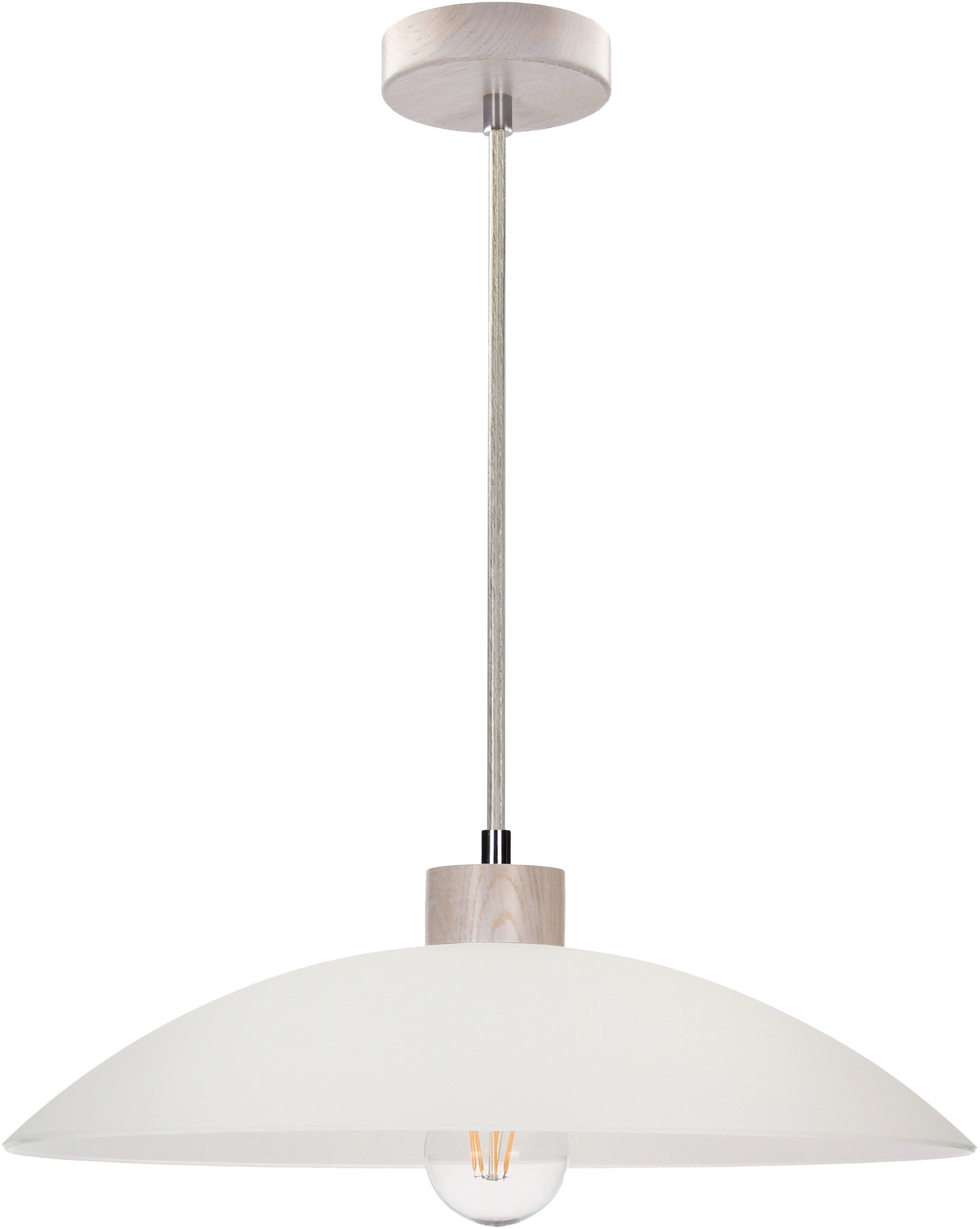 SPOT Light Pendelleuchte »JONA«, E27, Hängeleuchte, Naturprodukt aus Massivholz, Eiche weiß, Kabel kürzbar, Nachhaltig mit FSC®-Zertifikat, Made in EU