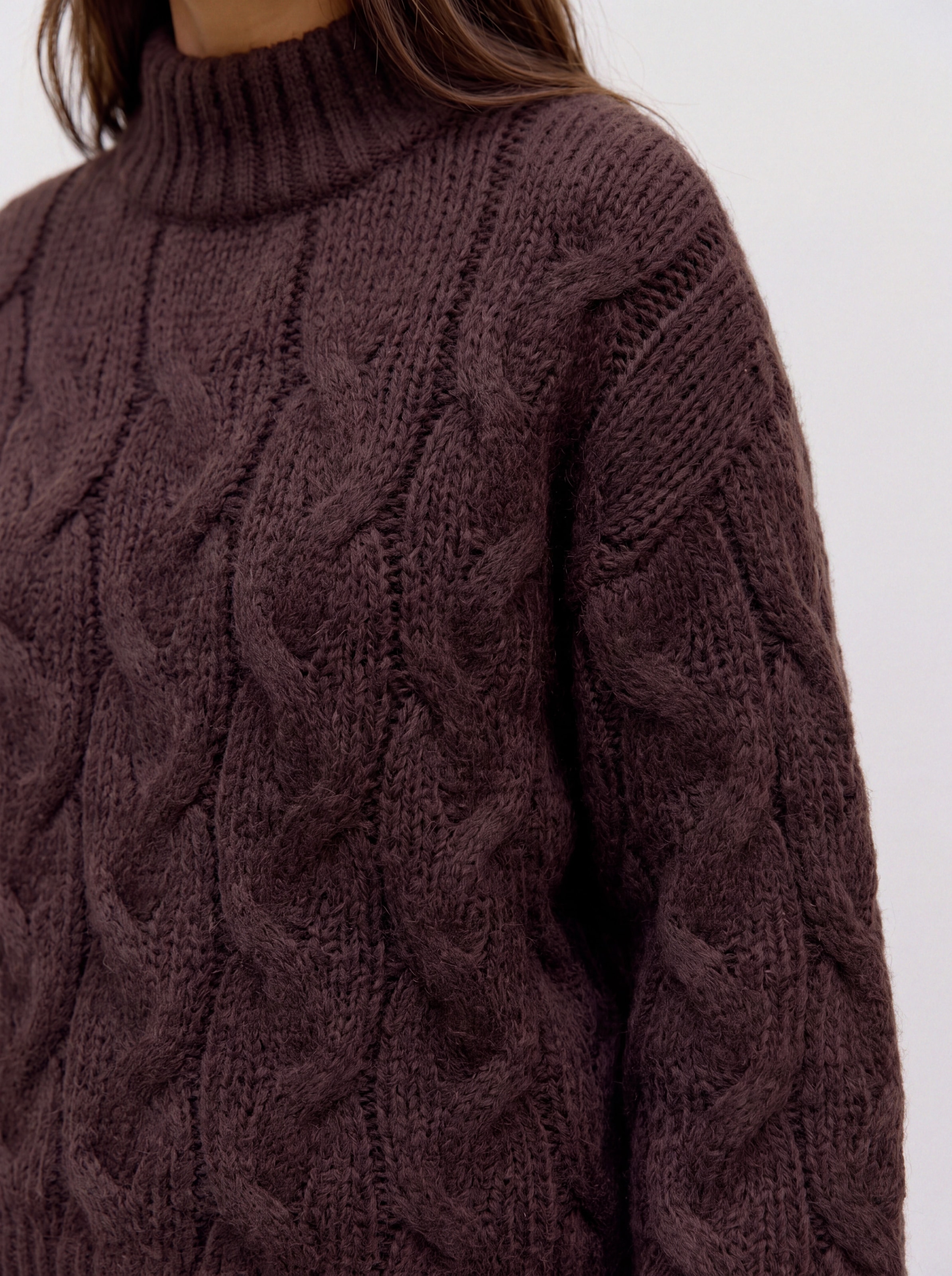 Vero Moda Strickpullover »VMMAYBE LS HIGH NECK CABLE PULLOVER NOOS« Kunstfaser, Zopfstrickmuster
